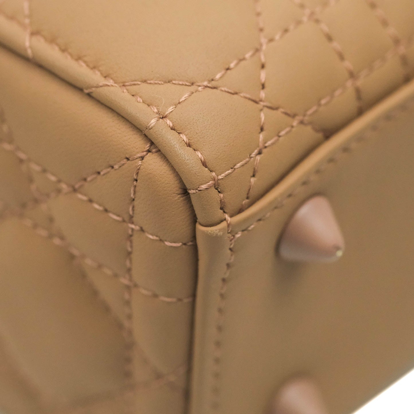Christian Dior Lambskin My ABCDior Lady Dior Matte Dark Beige Matte Hardware