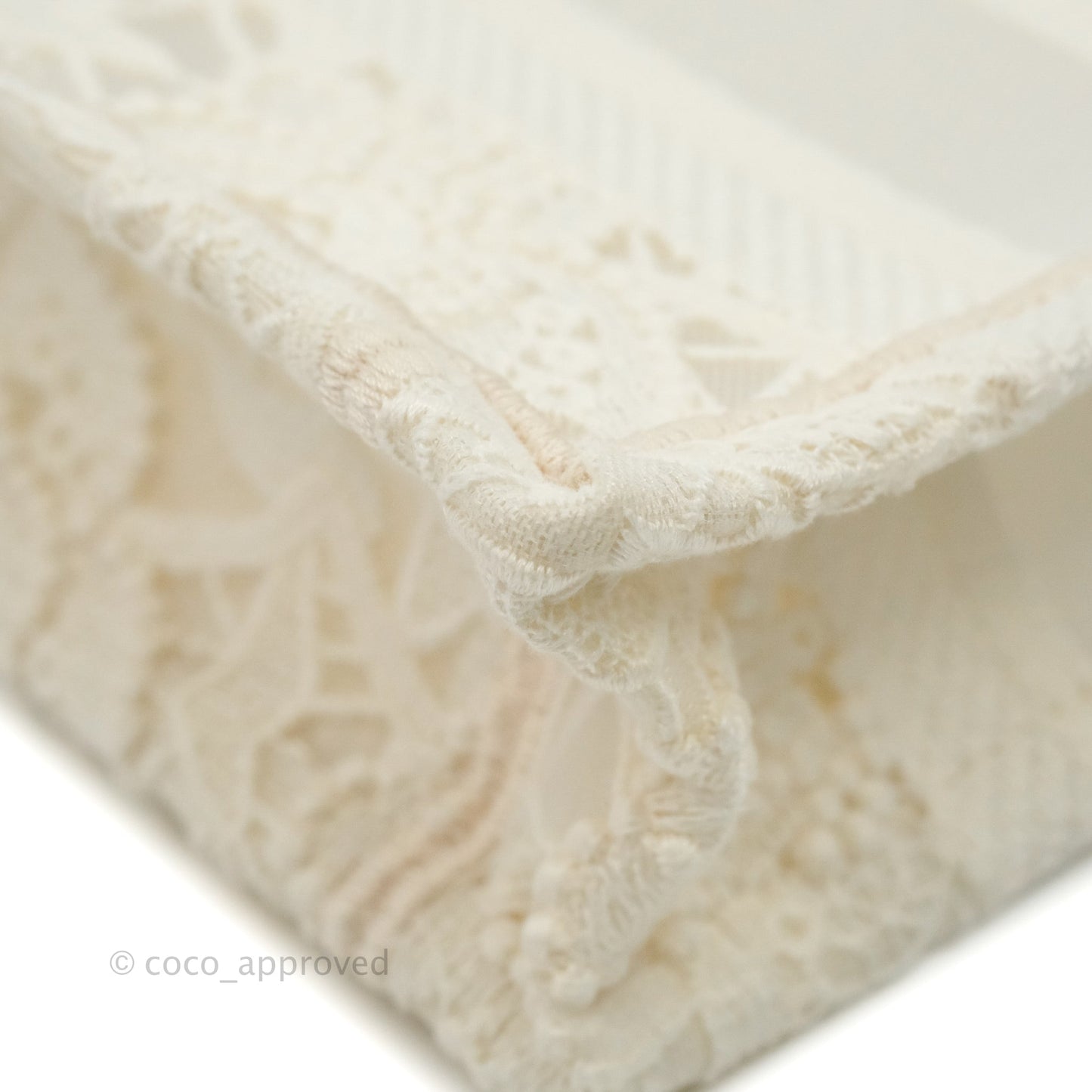 Dior Mini Book Tote Natural Macramé-Effect Embroidery
