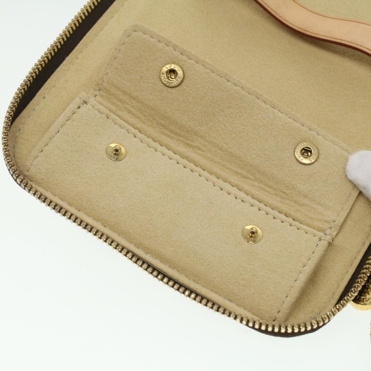Louis Vuitton Brown Canvas Etui 5 cravates wallet accessories