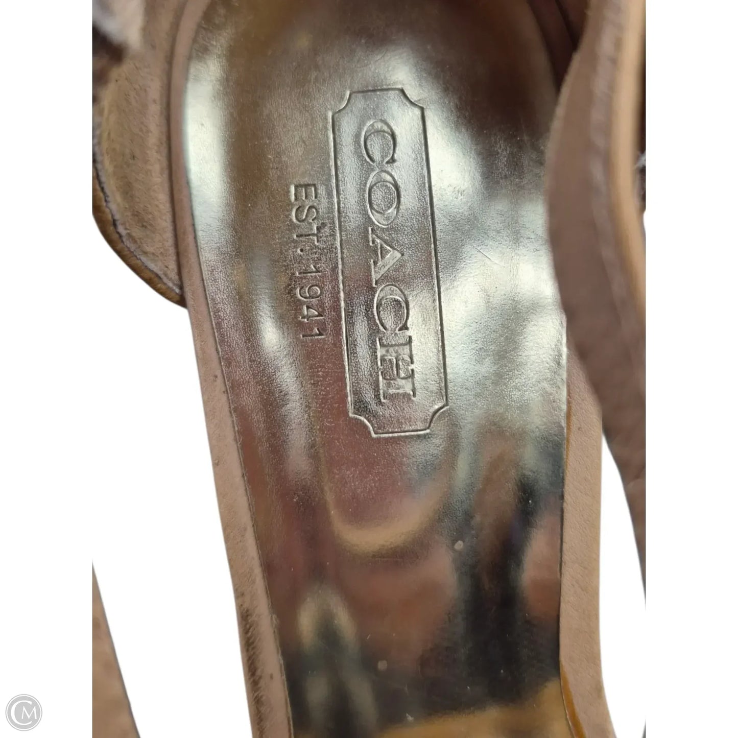 Shoes Designer By Coach In Gold, Size: 6.5