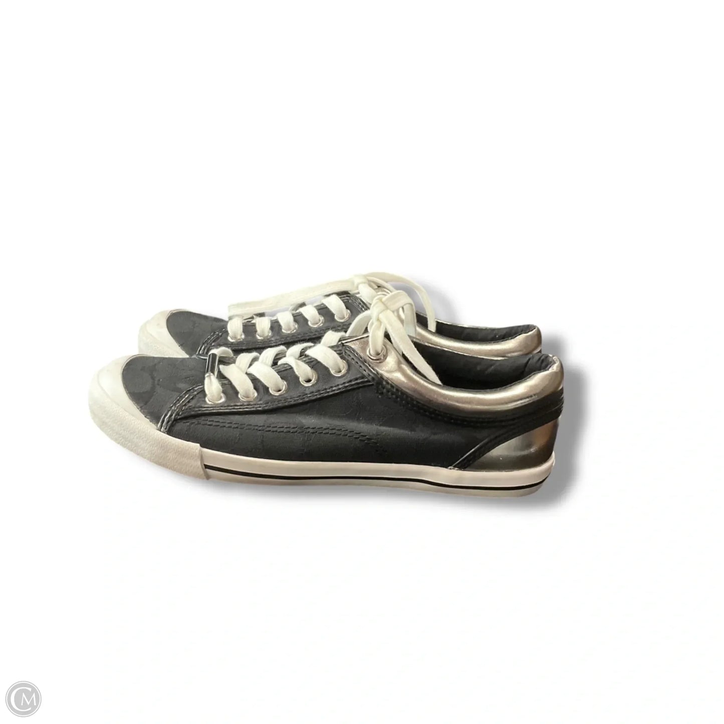 Shoes Designer By Coach In Black & Silver, Size: 7.5