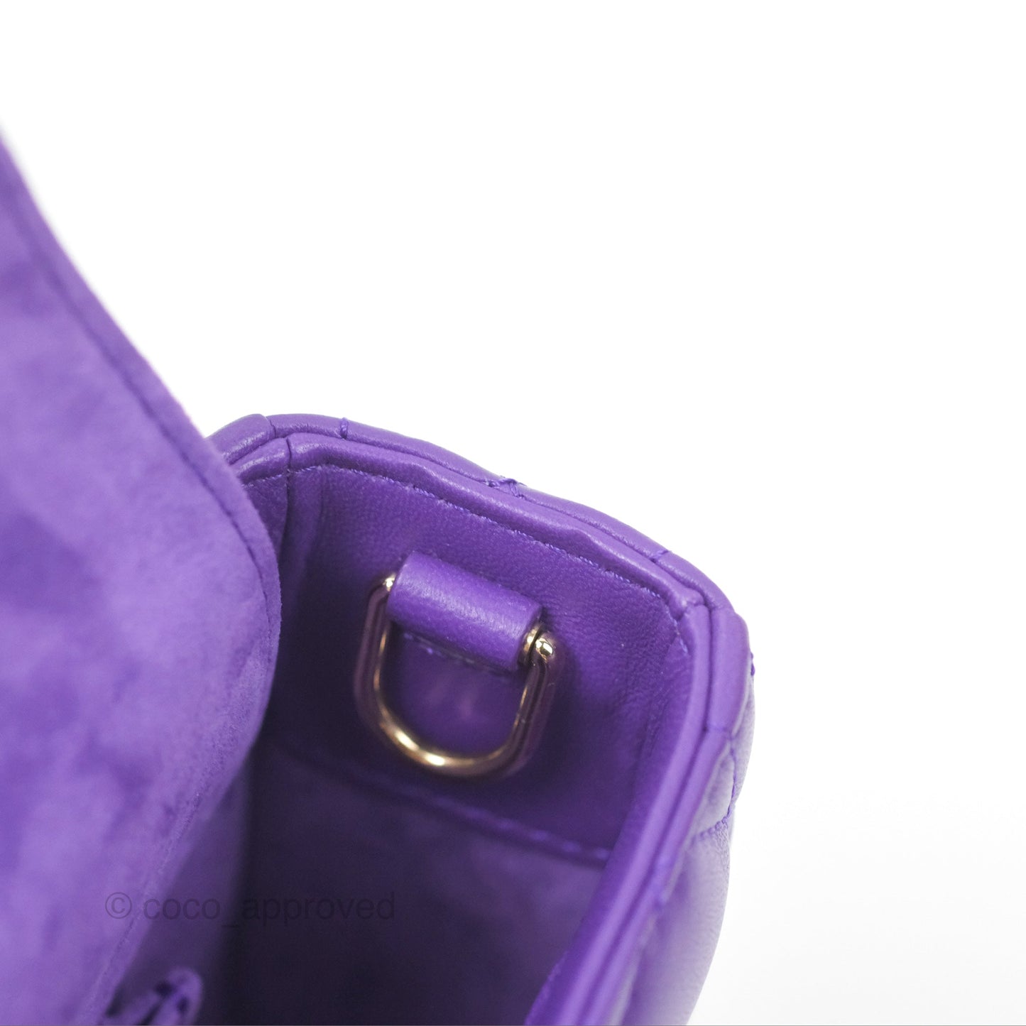 Dior Small Lady D-Joy Bag Purple Lambskin Cannage Gold Hardware