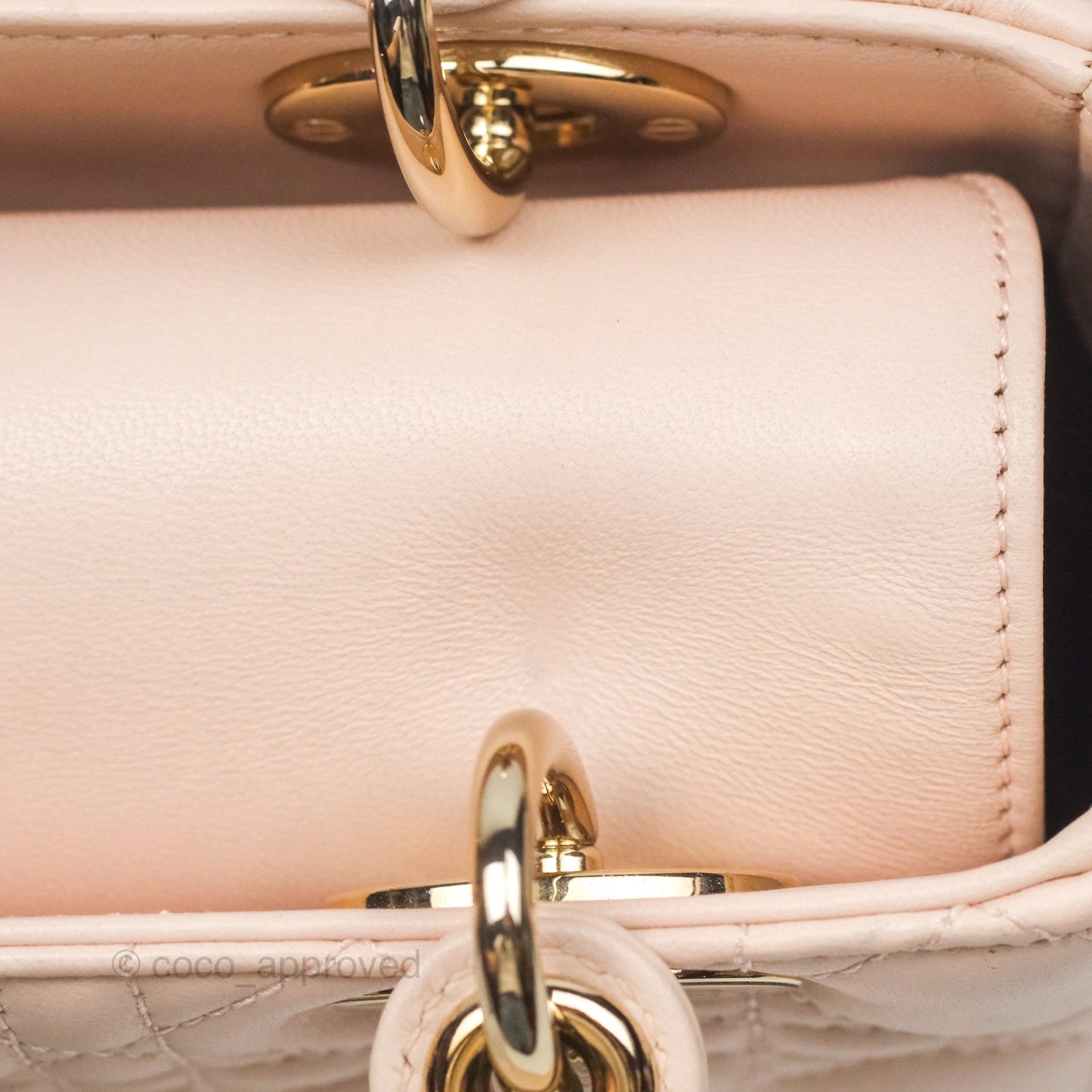 Christian Dior Lambskin My ABCDior Lady Dior Pink Gold Hardware