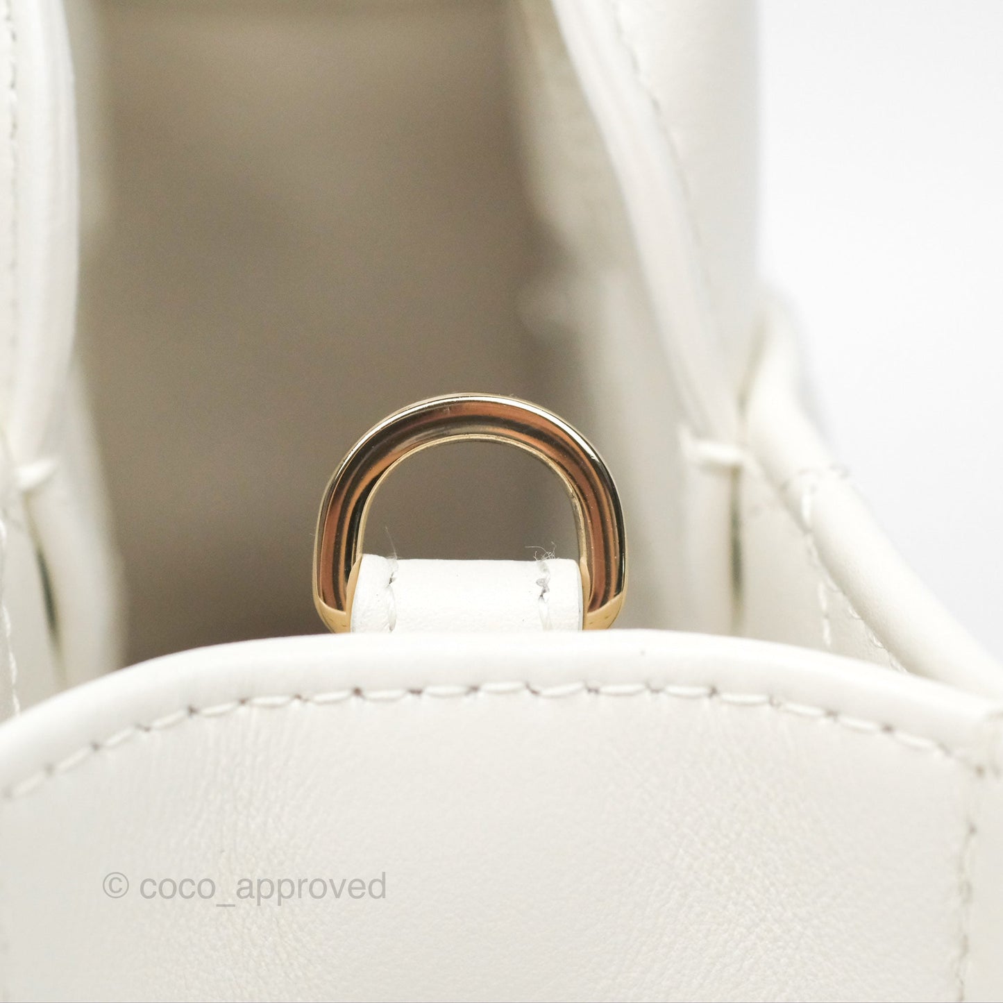 Christian Dior Mini Dior Book Tote Latte Macrocannage Calfskin Gold Hardware