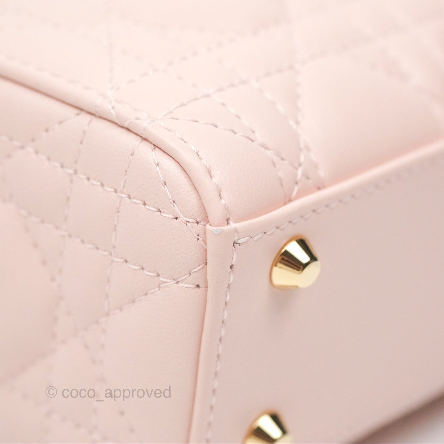 Christian Dior Mini Lady Dior Pink Lambskin Gold Hardware