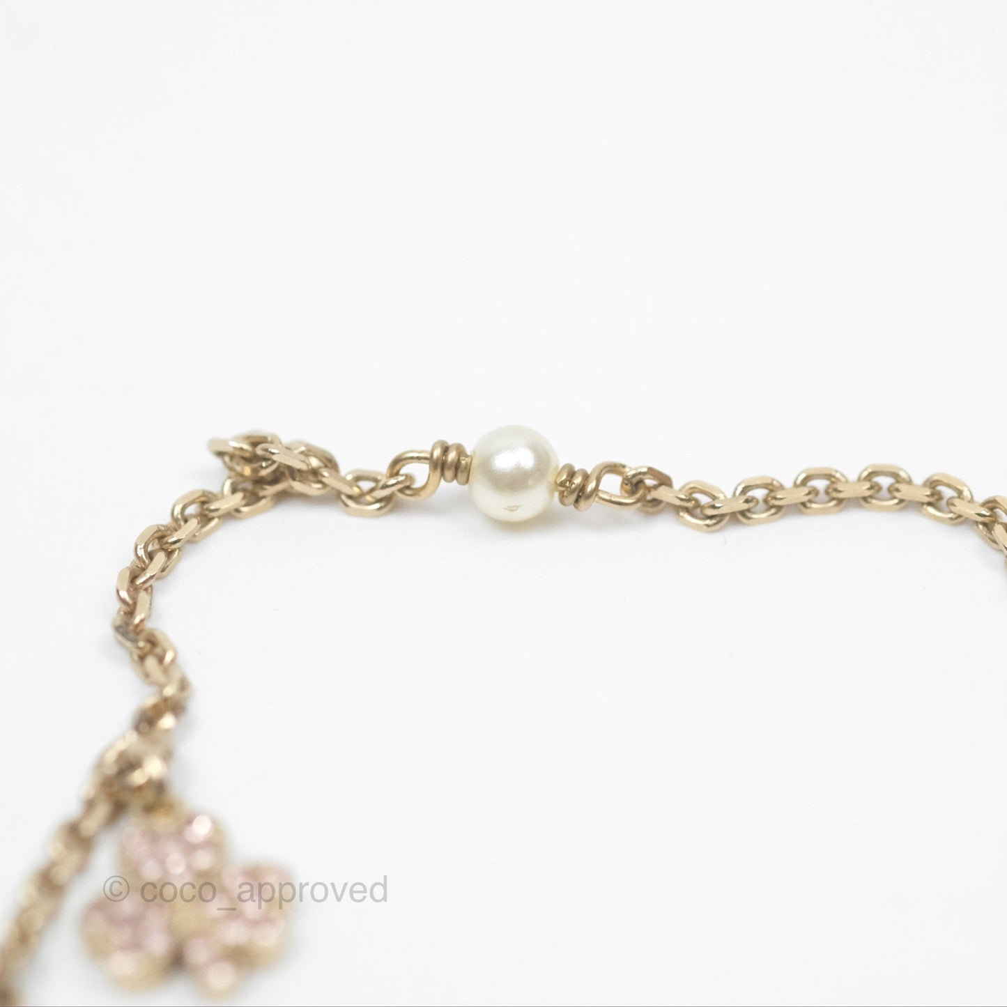 Christian Dior Double Necklace Bee Star Clover Crystals Pearls Gold Tone
