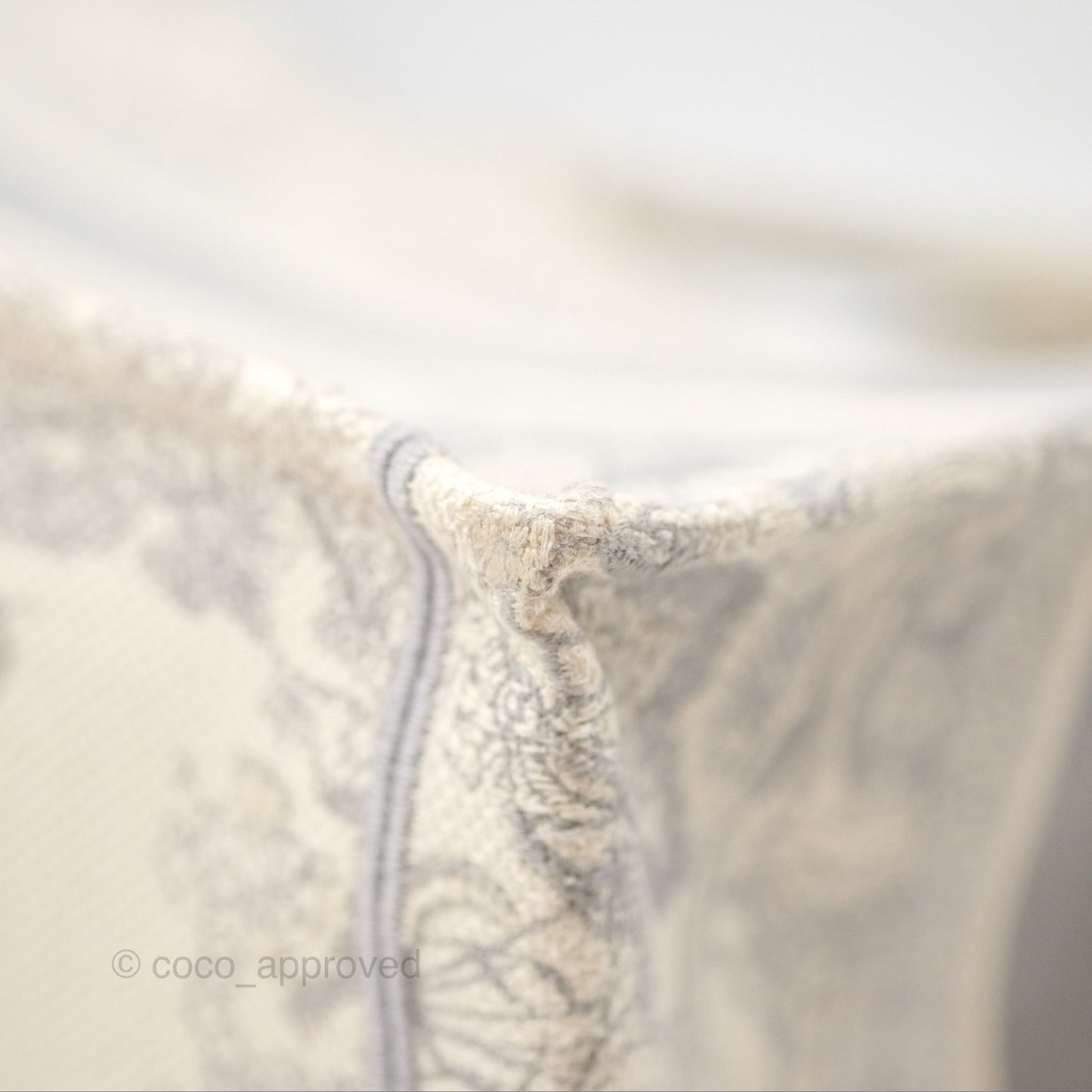 Dior Medium (Old Small) Embroidered Toile De Jouy Book Tote Light Grey Canvas