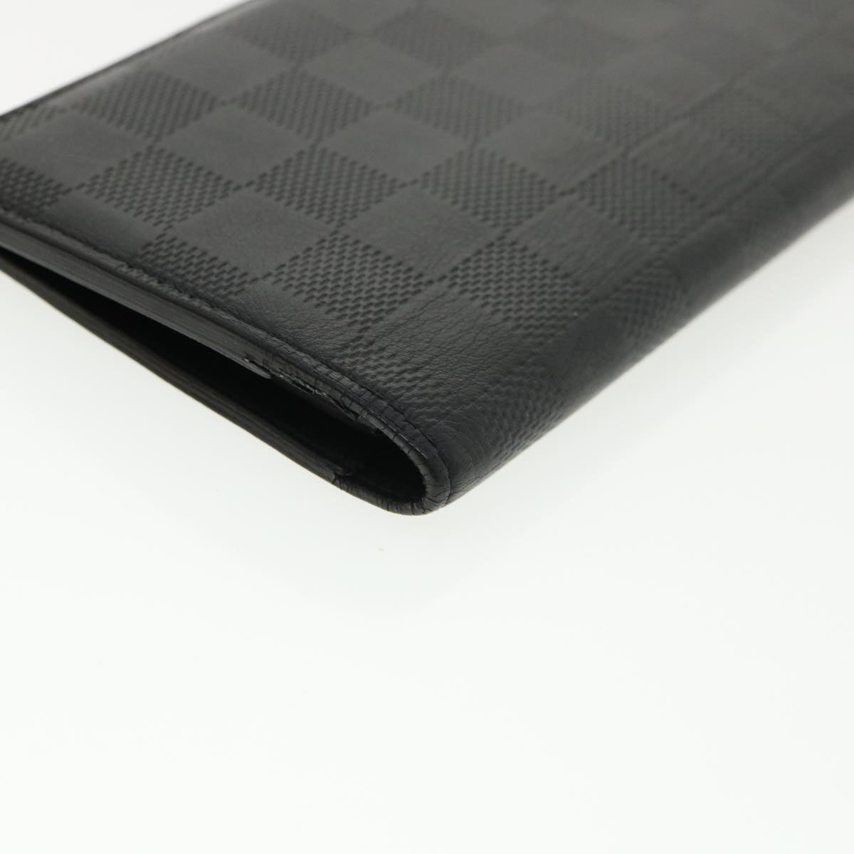 Louis Vuitton Black Leather Portefeuille Brazza wallet accessories