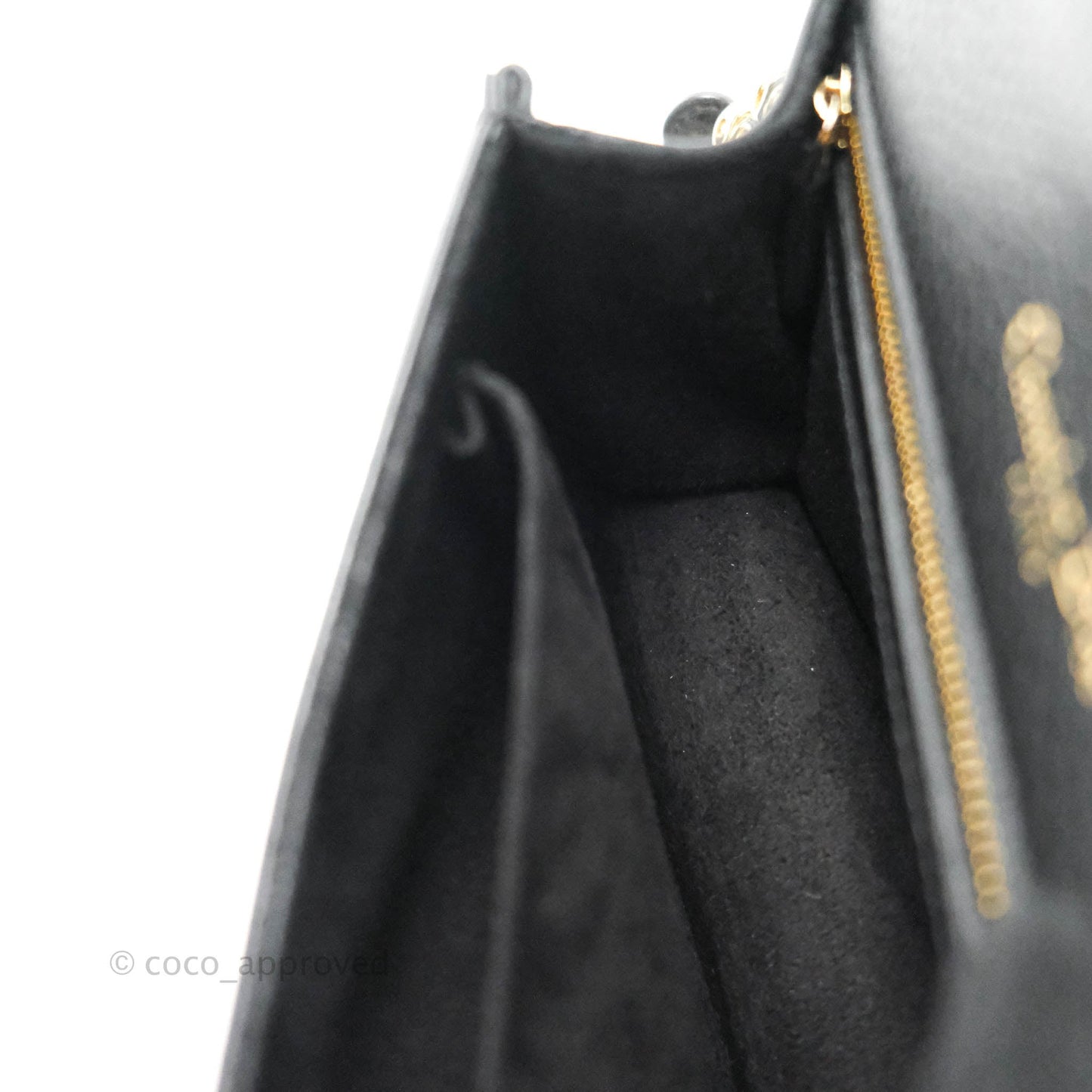 Christian Dior Small Diorama Calfskin Flap Bag Black Gold Hardware