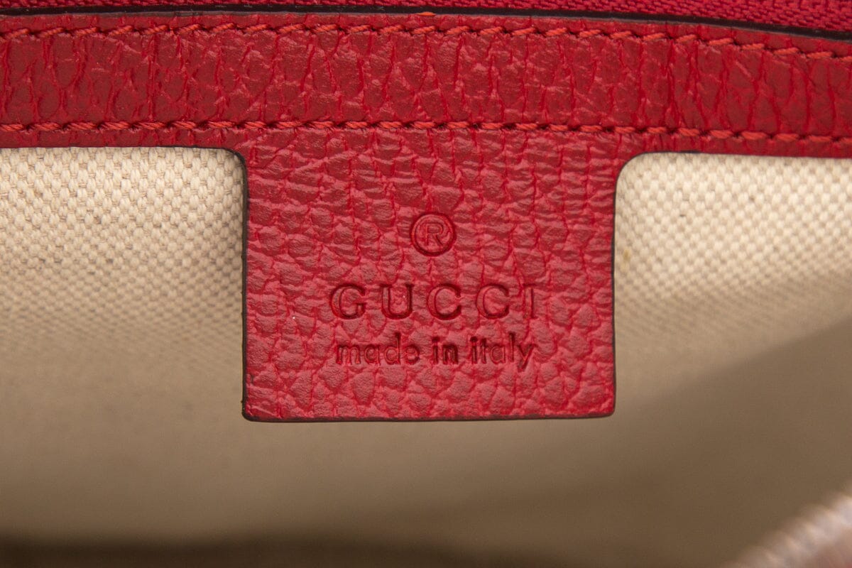 Gucci Red Print Messenger Cross-Body