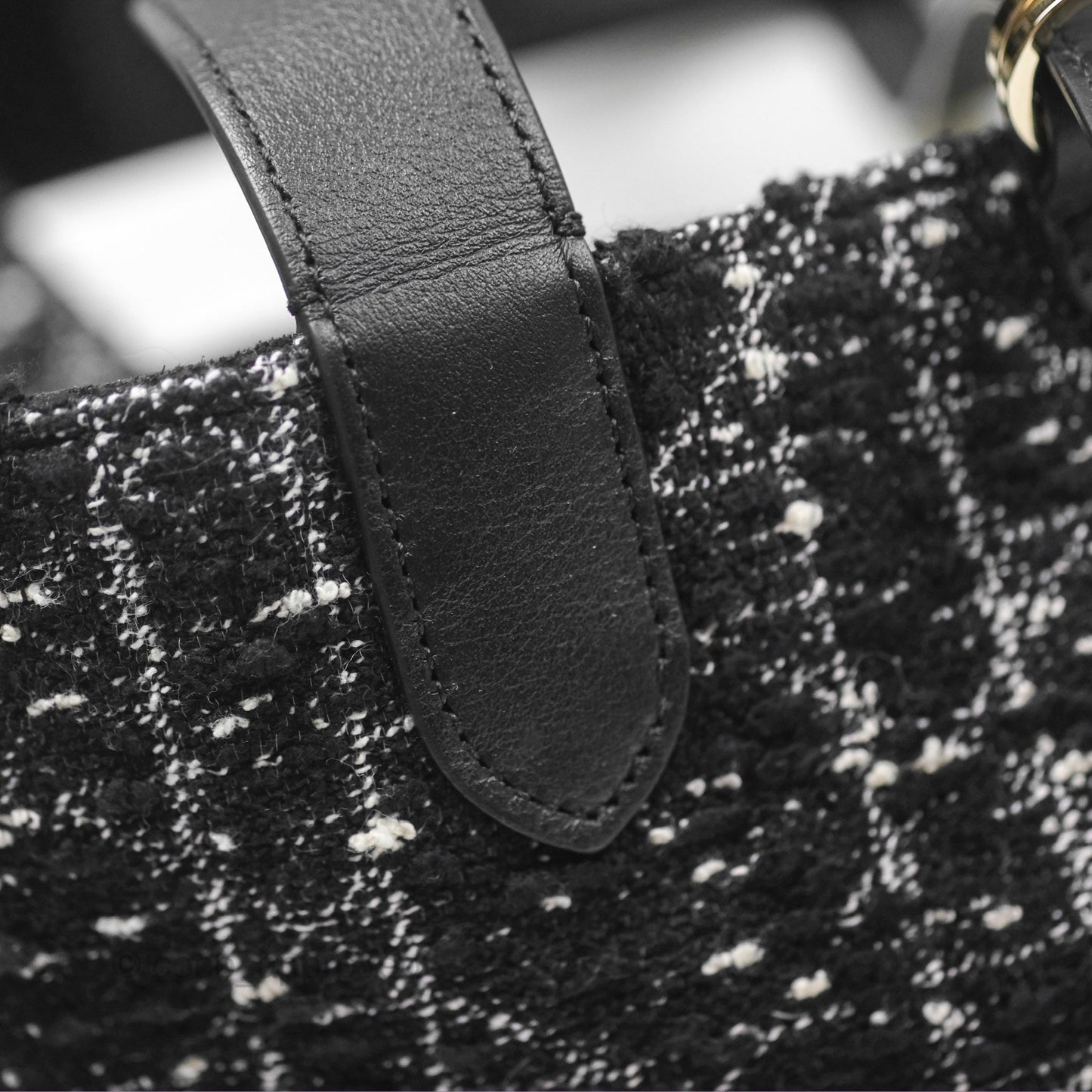Christian Dior Medium Dior Toujours Bag Black Cannage Tweed