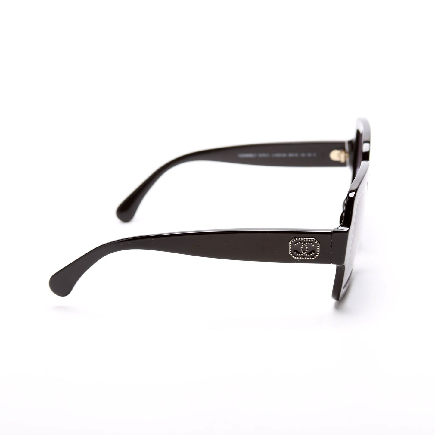 Chanel 5479-A Oversized Square Acetate Sunglasses Black