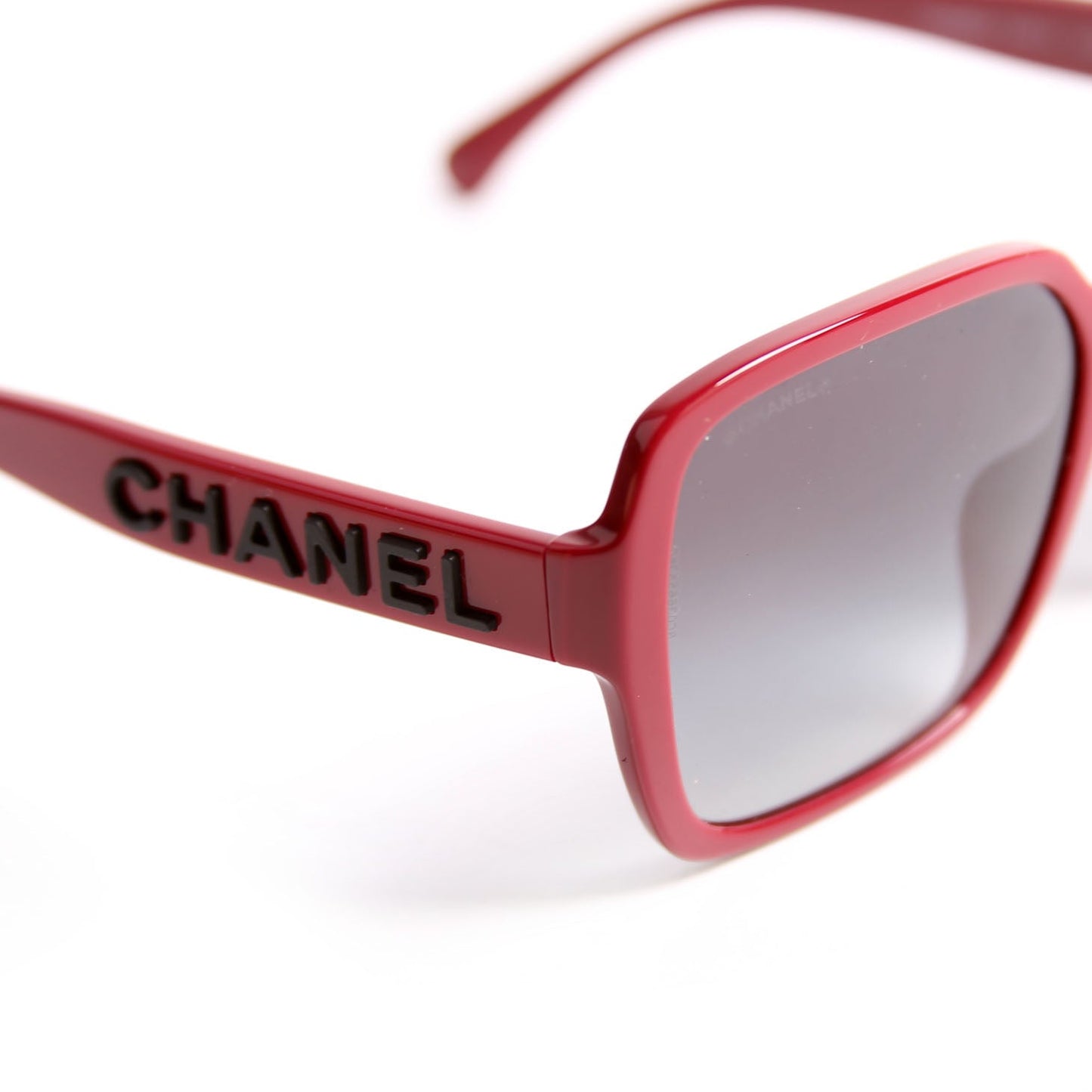 Chanel 5408-A Square Acetate Sunglasses Red