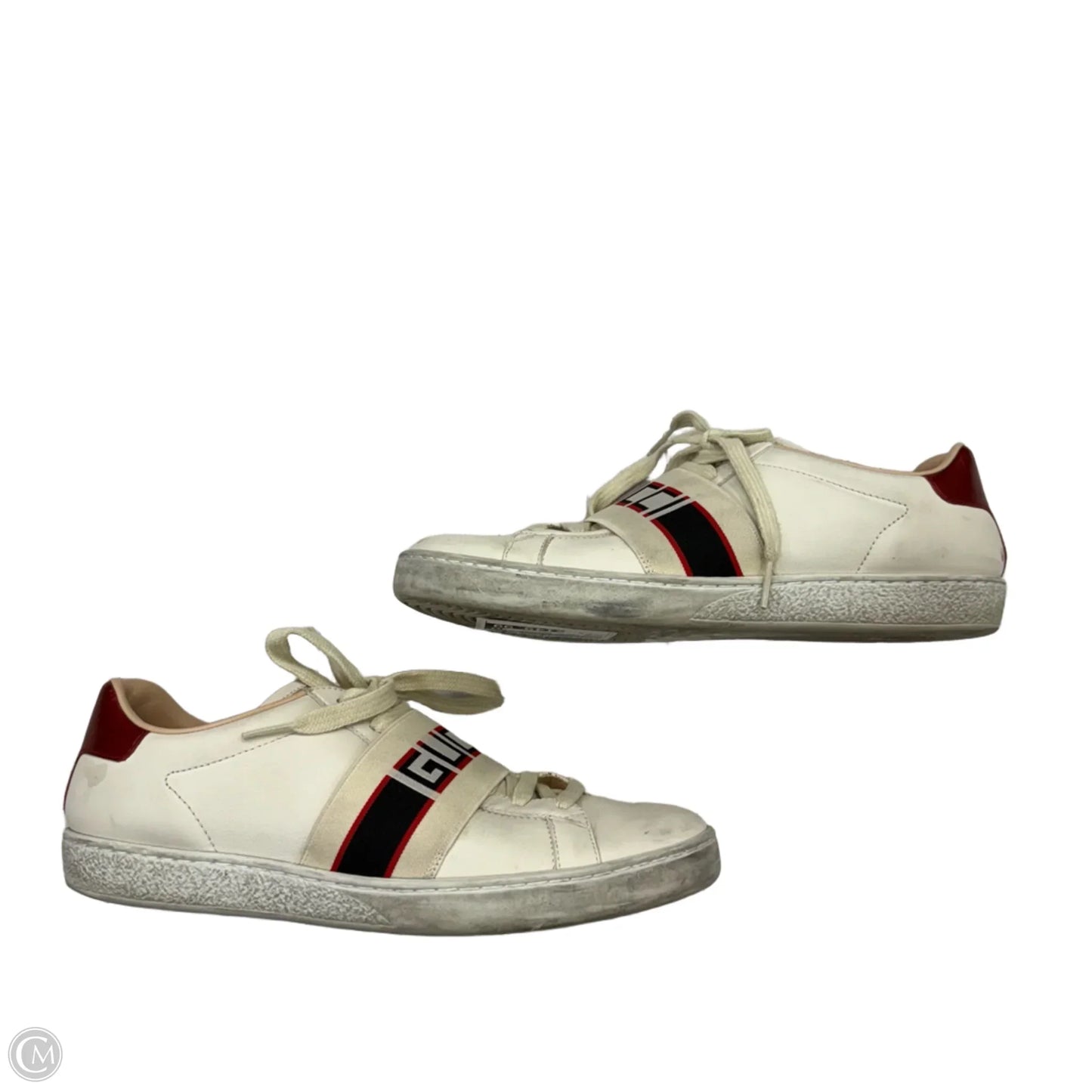 Shoes Luxury Designer By Gucci In Cream, Size: 8.5