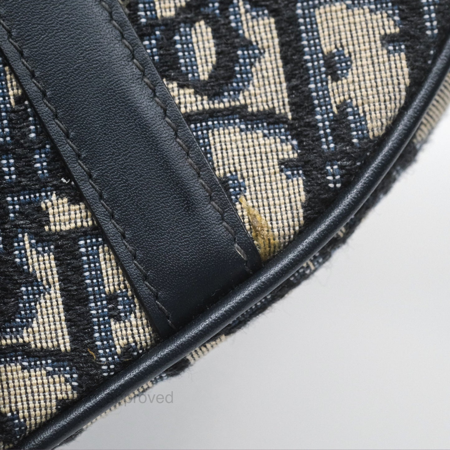 Christian Dior Mini Saddle Bag Blue Oblique Jacquard Gold Hardware