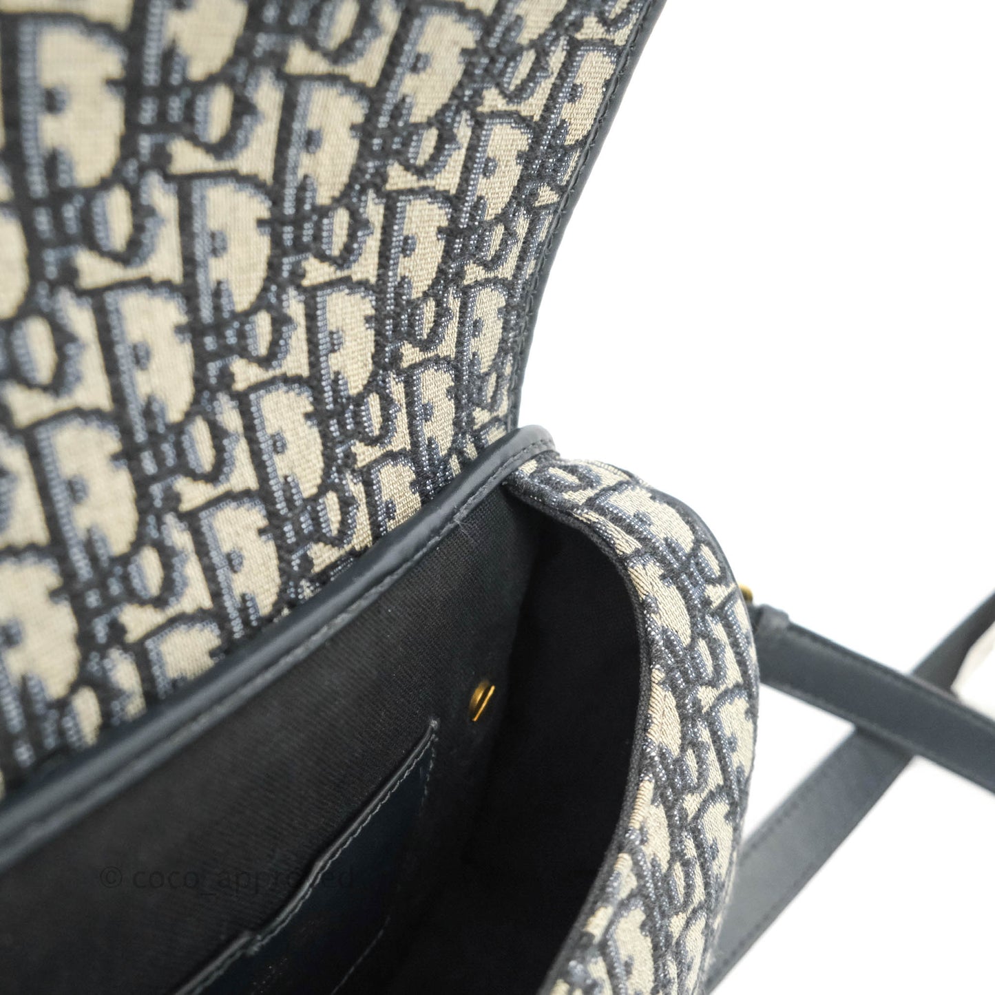 Dior Medium Bobby Bag Blue Oblique Jacquard Canvas