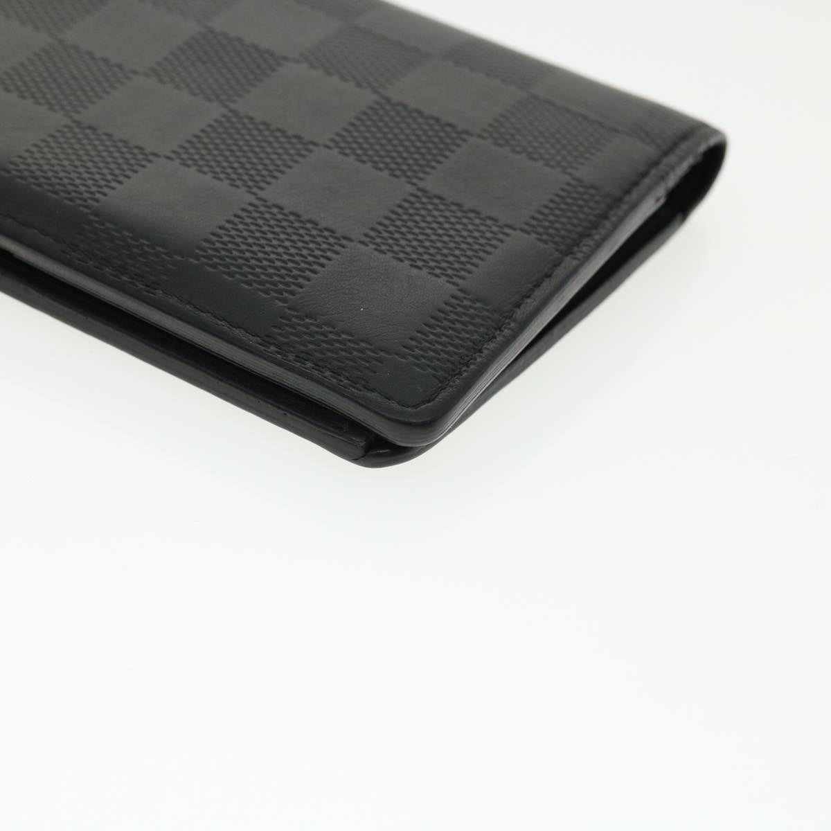 Louis Vuitton Black Leather Portefeuille Brazza wallet accessories