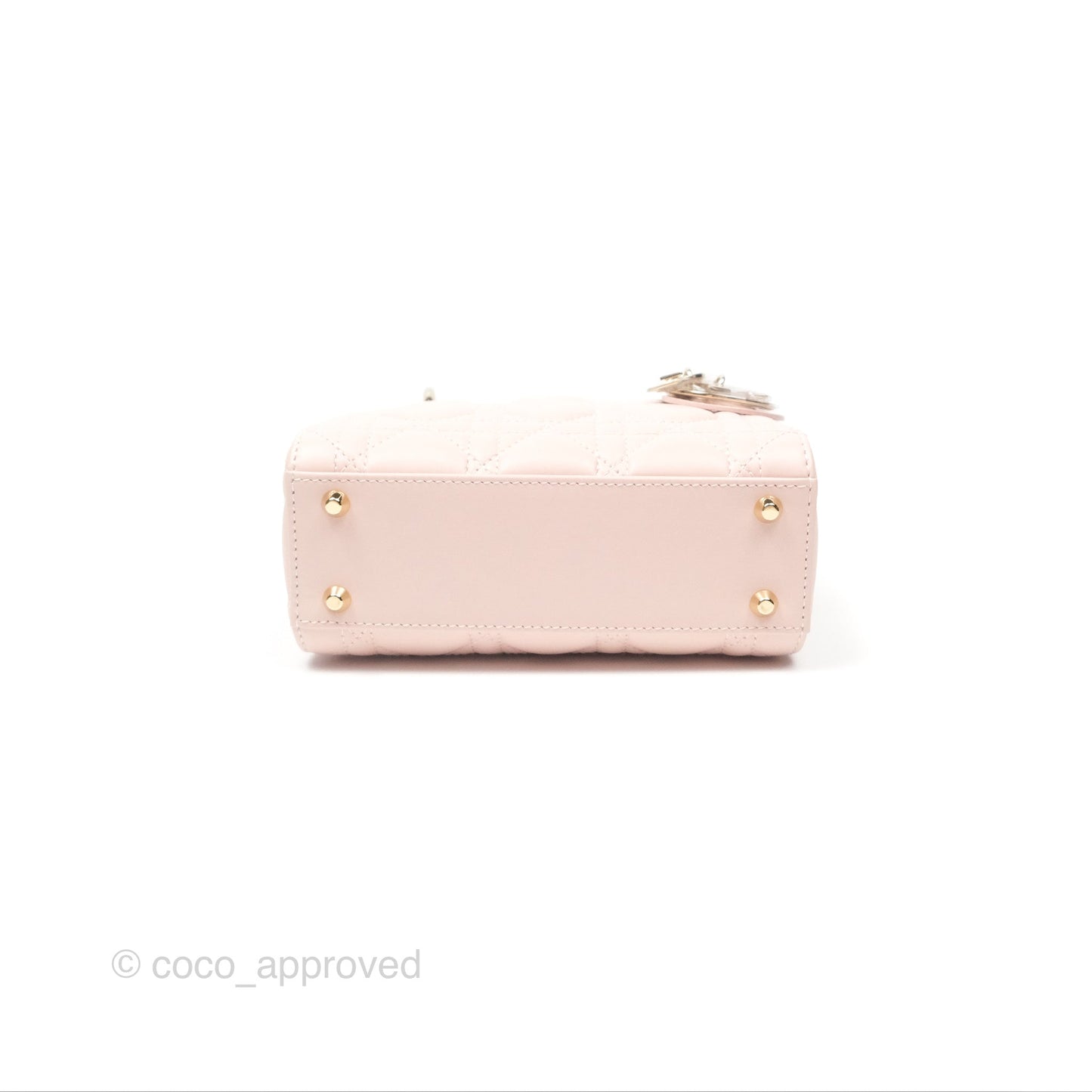 Christian Dior Mini Lady Dior Pink Lambskin Gold Hardware