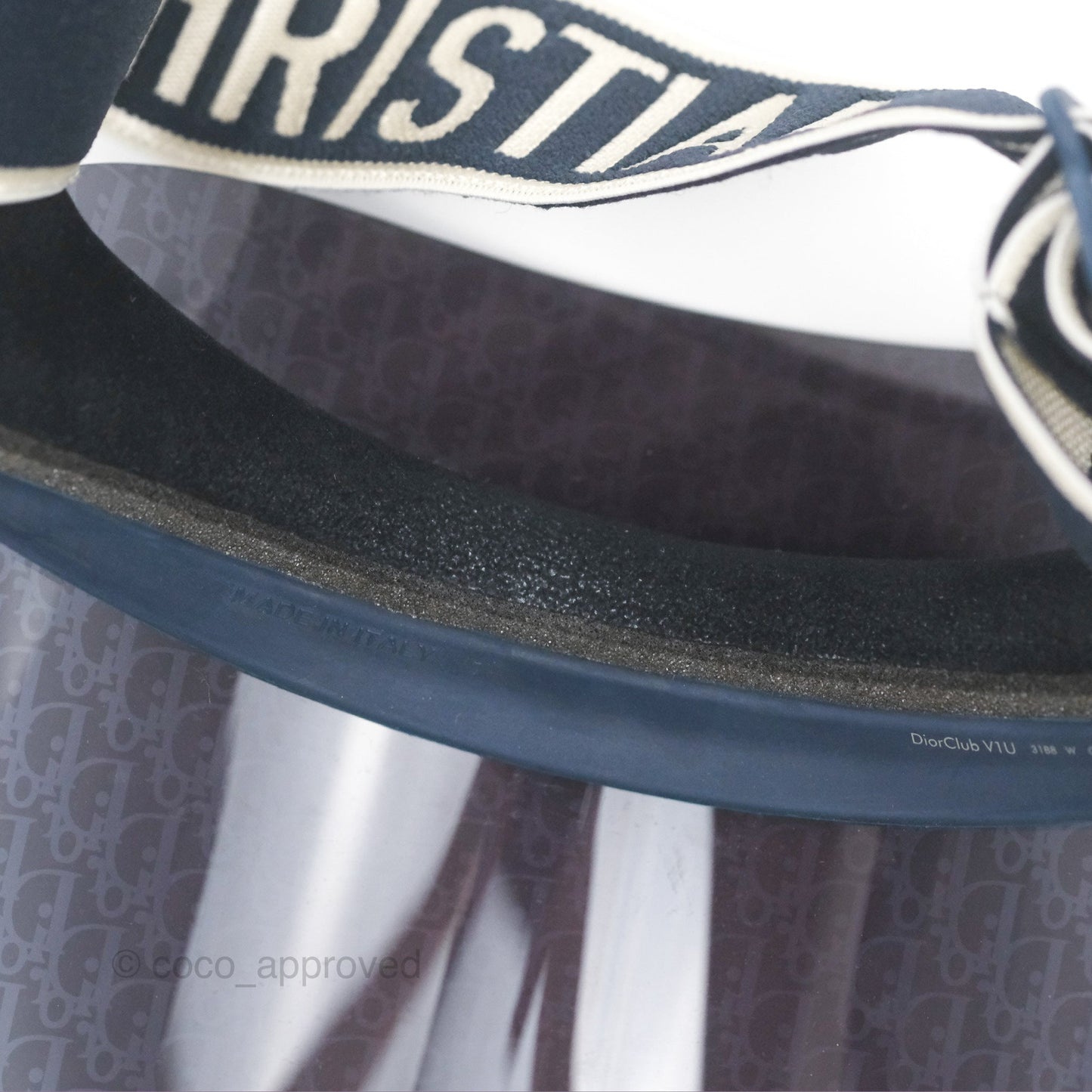 Christian Dior Diorclub V1U Dior Blue Oblique Visor