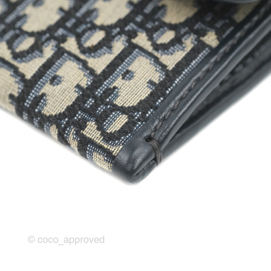 Dior 30 Montaigne Clutch Navy Oblique Canvas