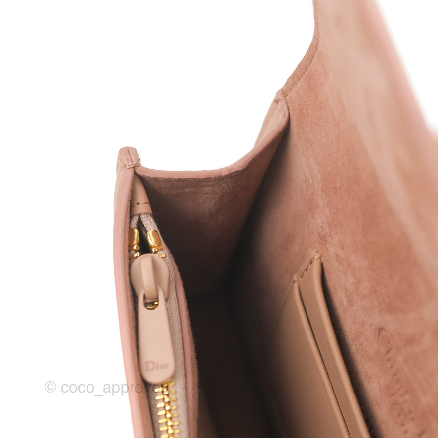 Christian Dior Saddle Belt Pouch Dusty Pink Matte Calfskin Gold Hardware