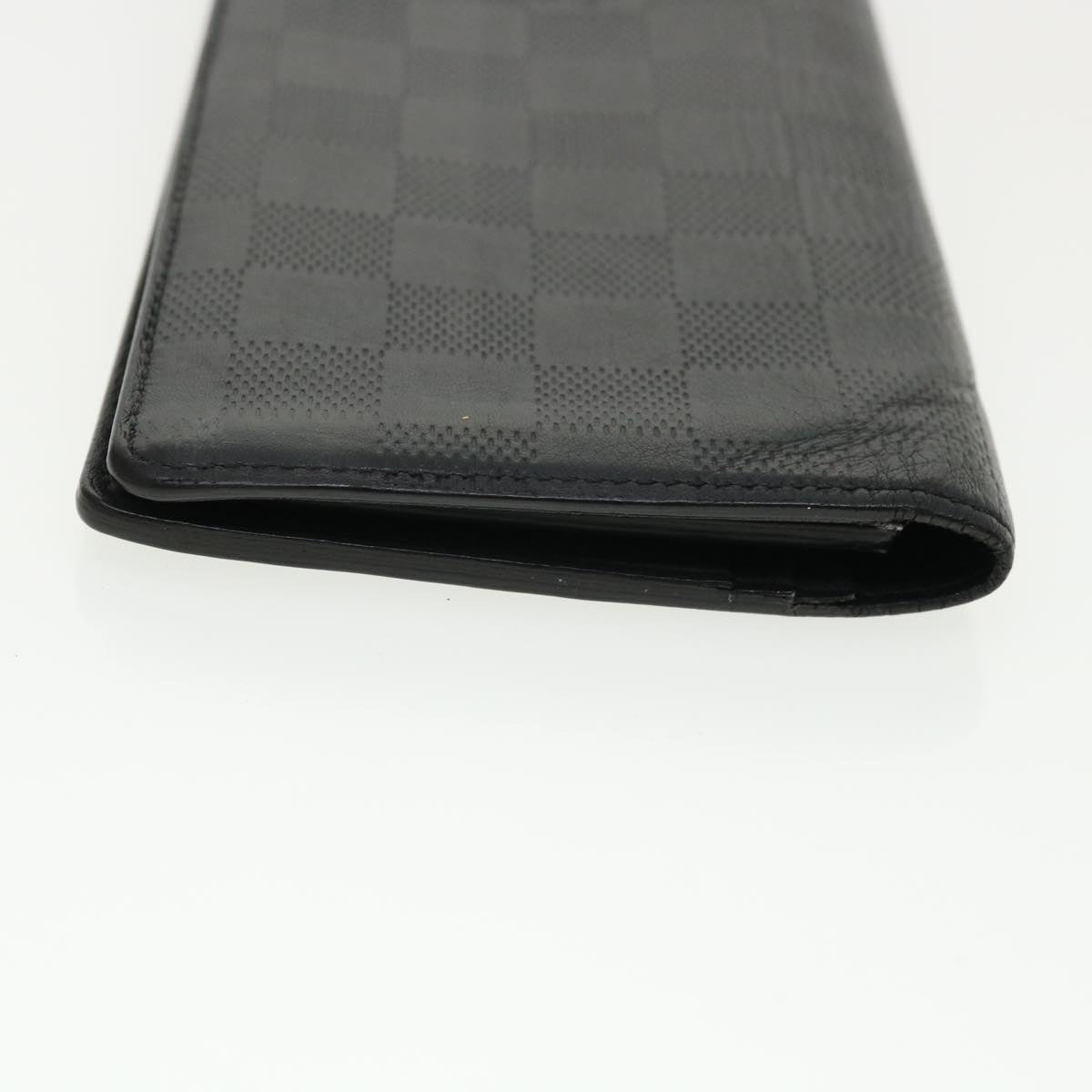 Louis Vuitton Black Leather Portefeuille Brazza wallet accessories