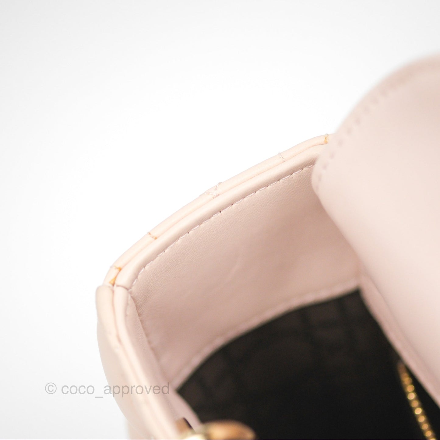 Christian Dior My ABCDior Lady Dior Pale Pink Cannage Lambskin Gold Hardware