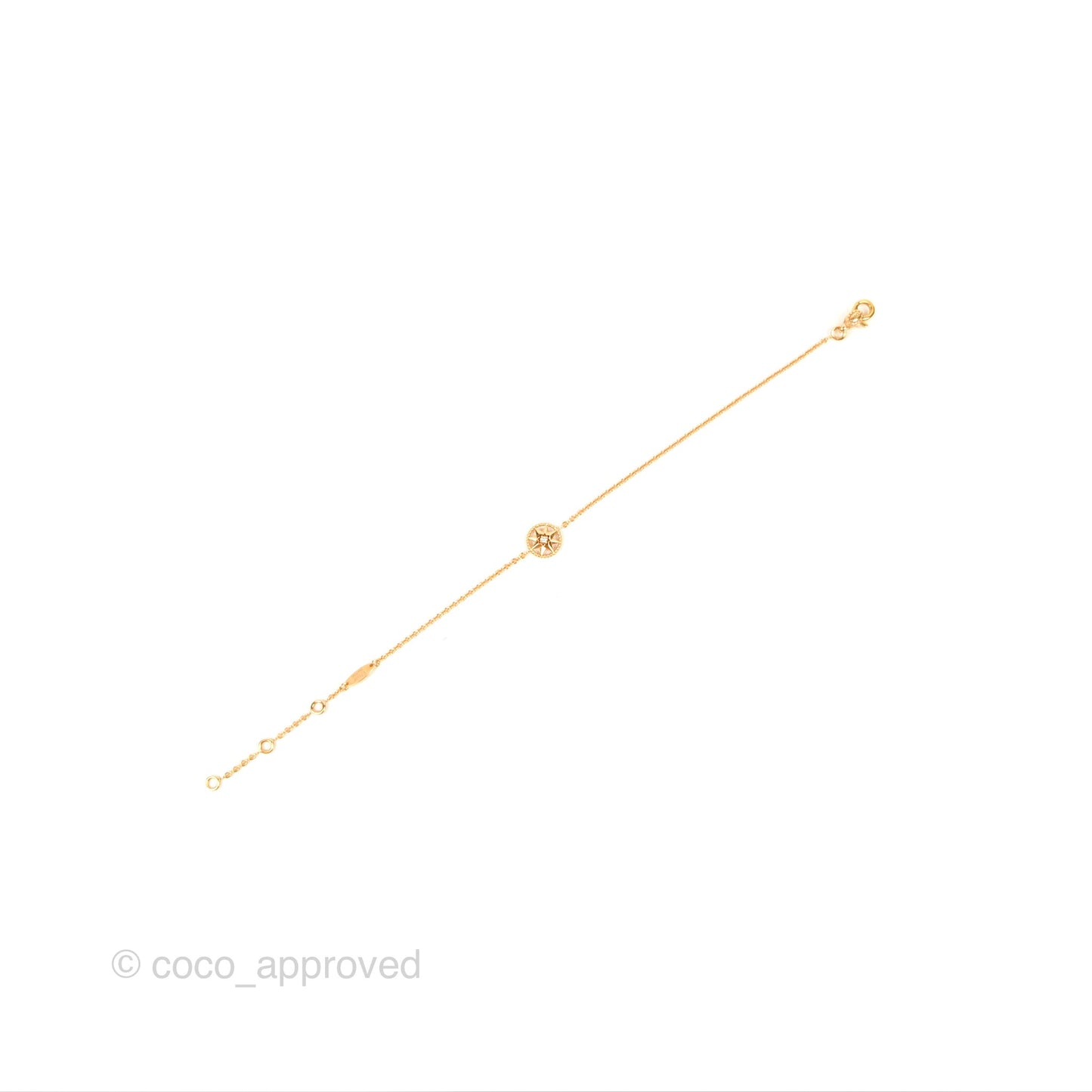 Dior Mini Rose Des Vents Bracelet Diamonds Gold