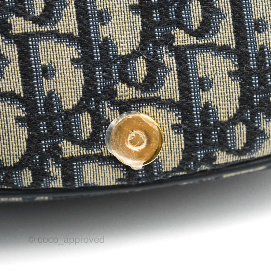 Dior Medium Bobby Bag Blue Oblique Jacquard Canvas