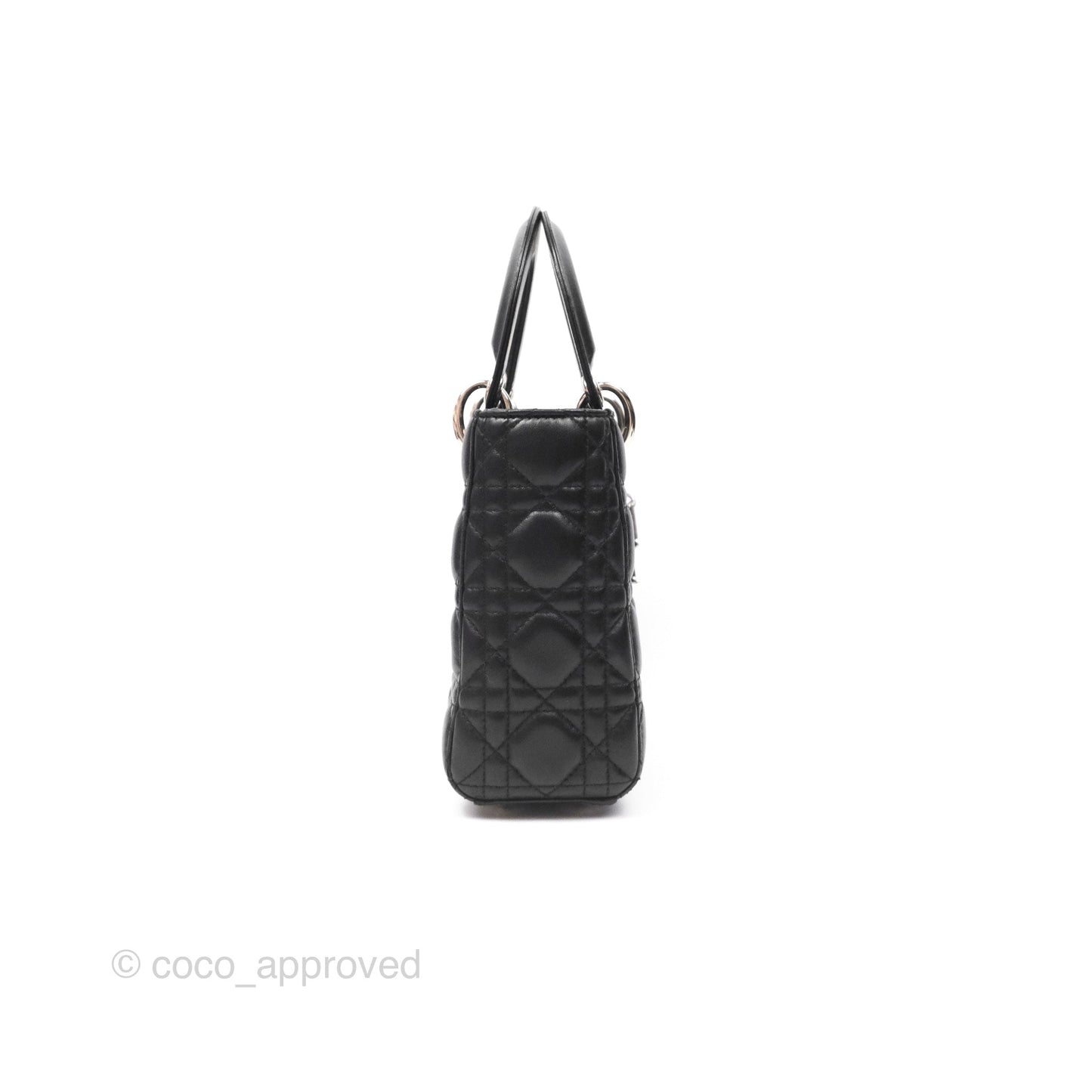 Christian Dior My ABCDior Lady Dior Black Lambskin Silver Hardware