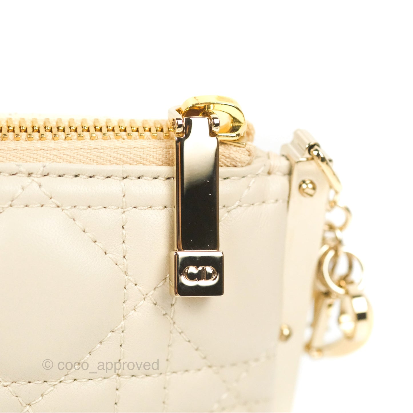 Dior Club Bag Dusty Ivory Cannage Lambskin