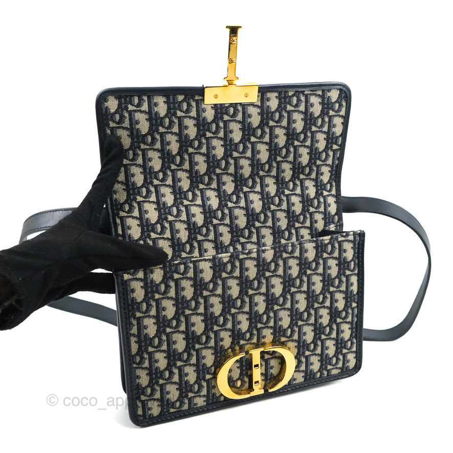 Dior 30 Montaigne Bag Blue Dior Oblique Jacquard