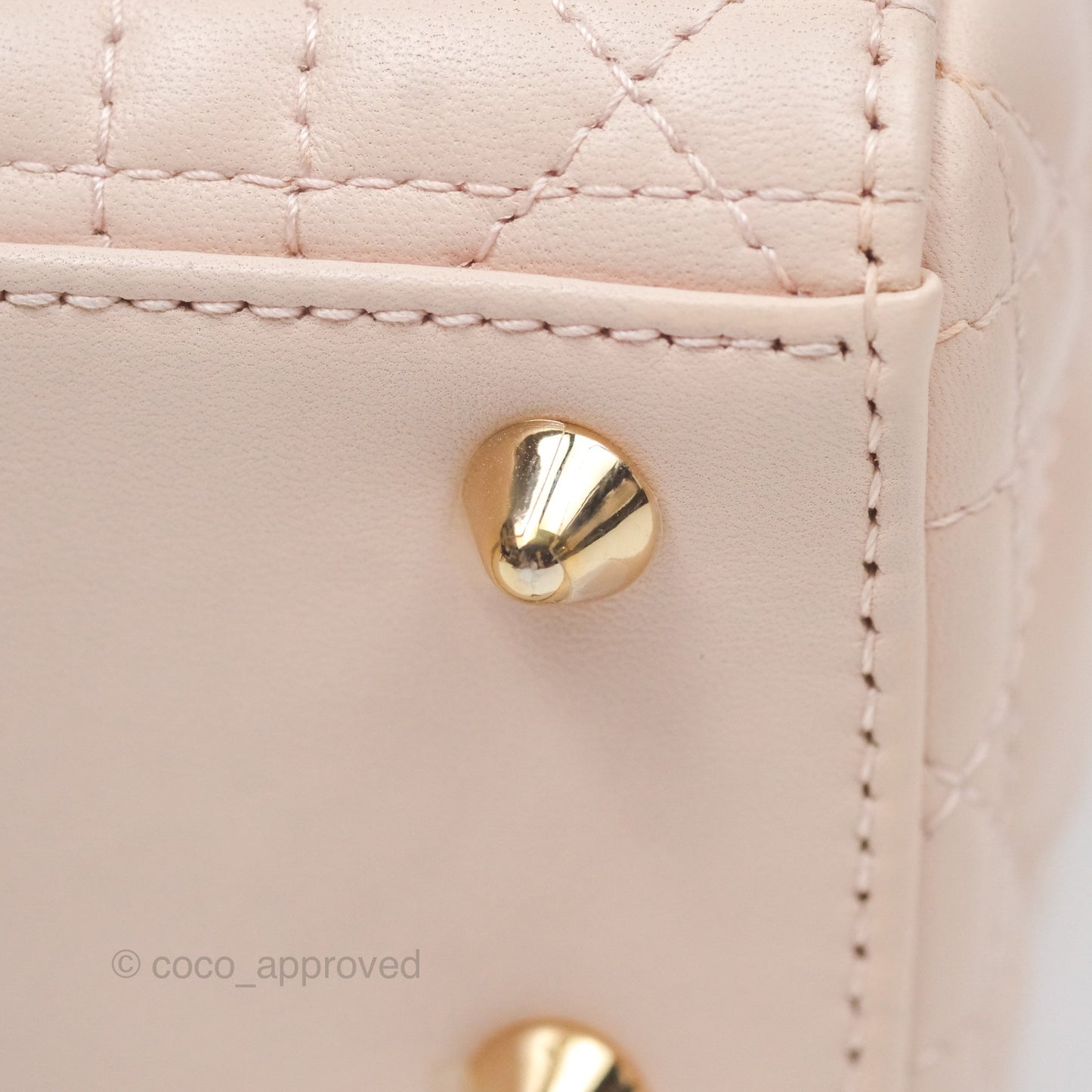 Christian Dior Lambskin My ABCDior Lady Dior Pink Gold Hardware