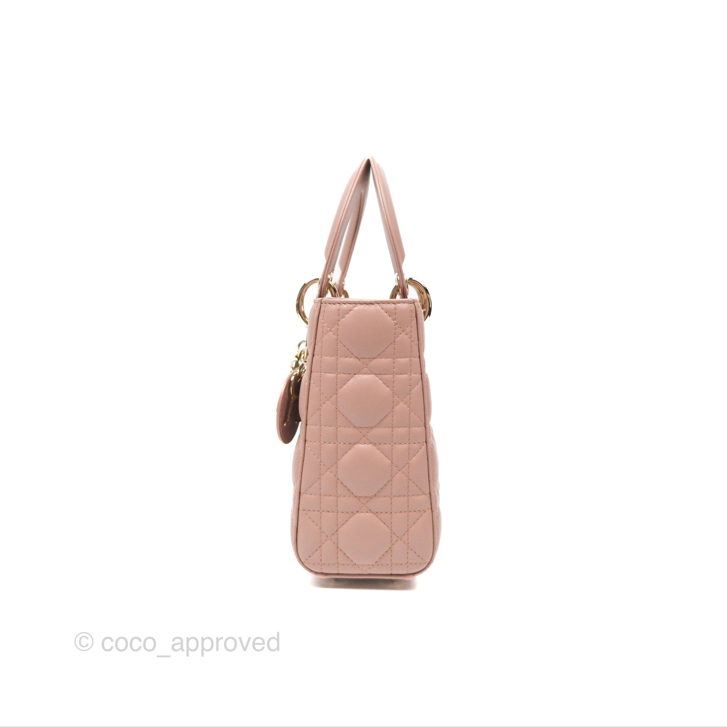 Christian Dior Small Lady Dior My ABCDior Blush Cannage Lambskin Gold Hardware