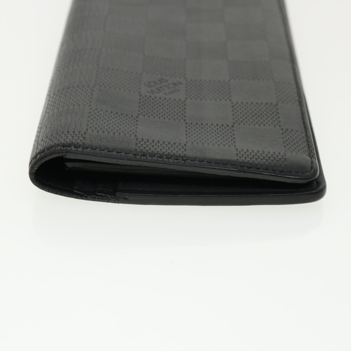 Louis Vuitton Black Leather Portefeuille Brazza wallet accessories