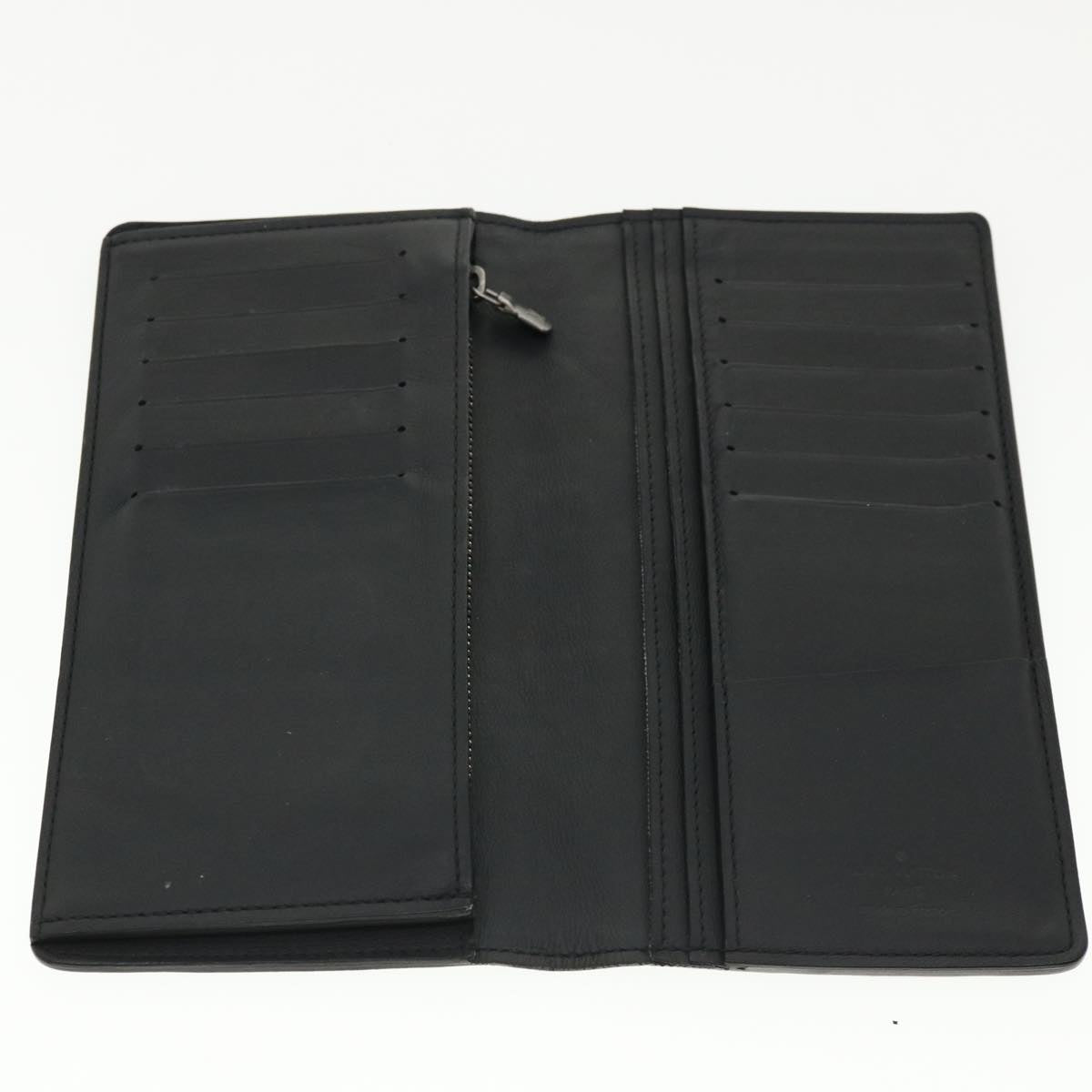 Louis Vuitton Black Leather Portefeuille Brazza wallet accessories