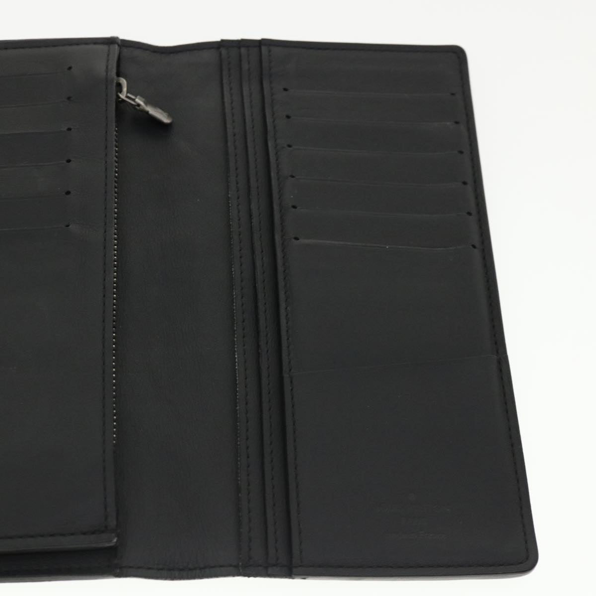 Louis Vuitton Black Leather Portefeuille Brazza wallet accessories
