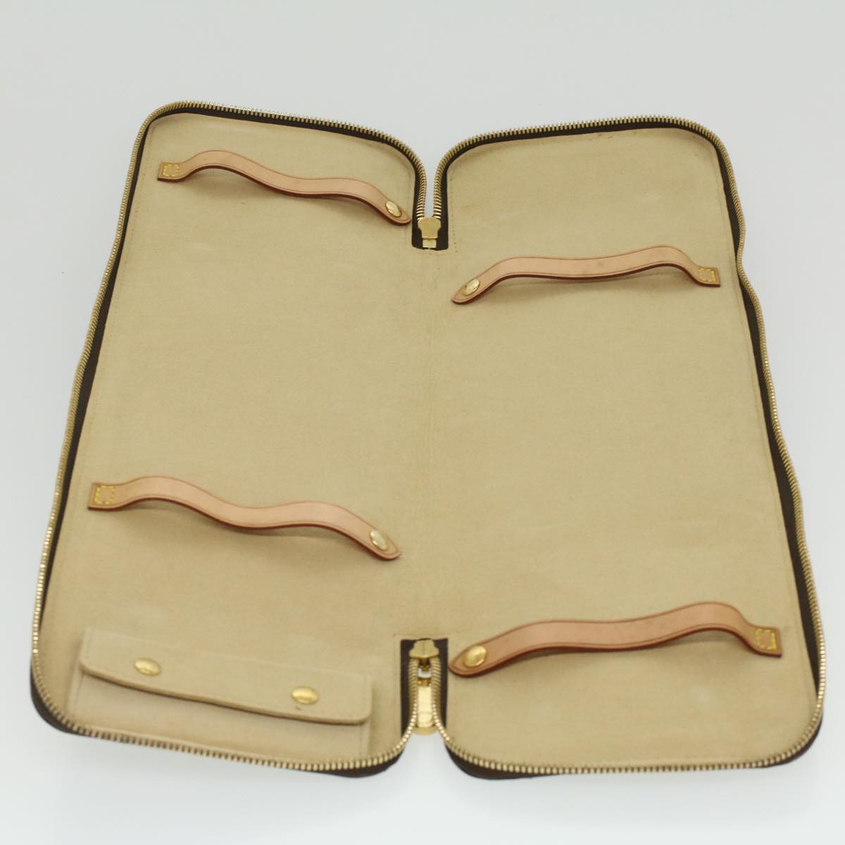 Louis Vuitton Brown Canvas Etui 5 cravates wallet accessories