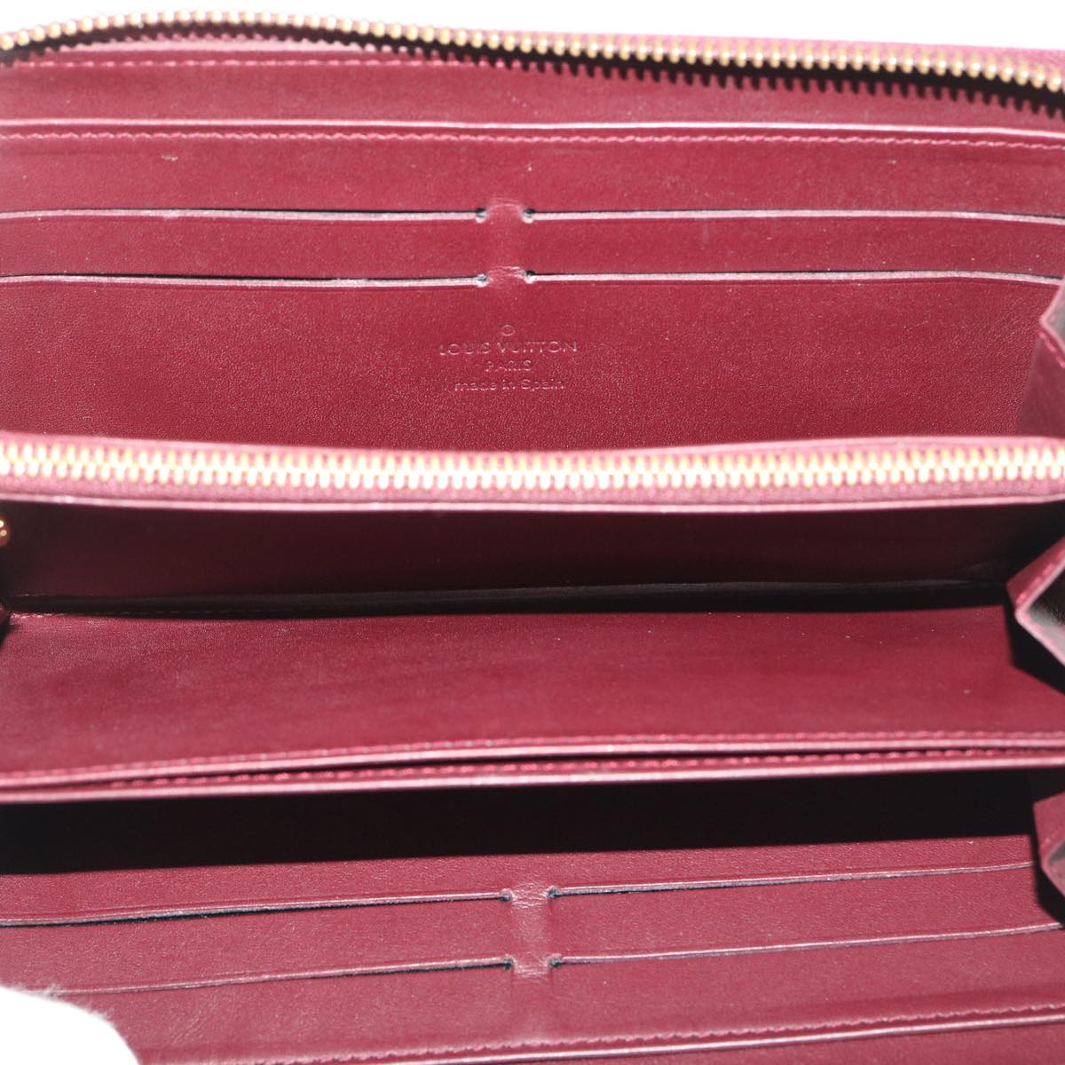 Louis Vuitton Bordeaux Patent leather Portefeuille zippy wallet accessories