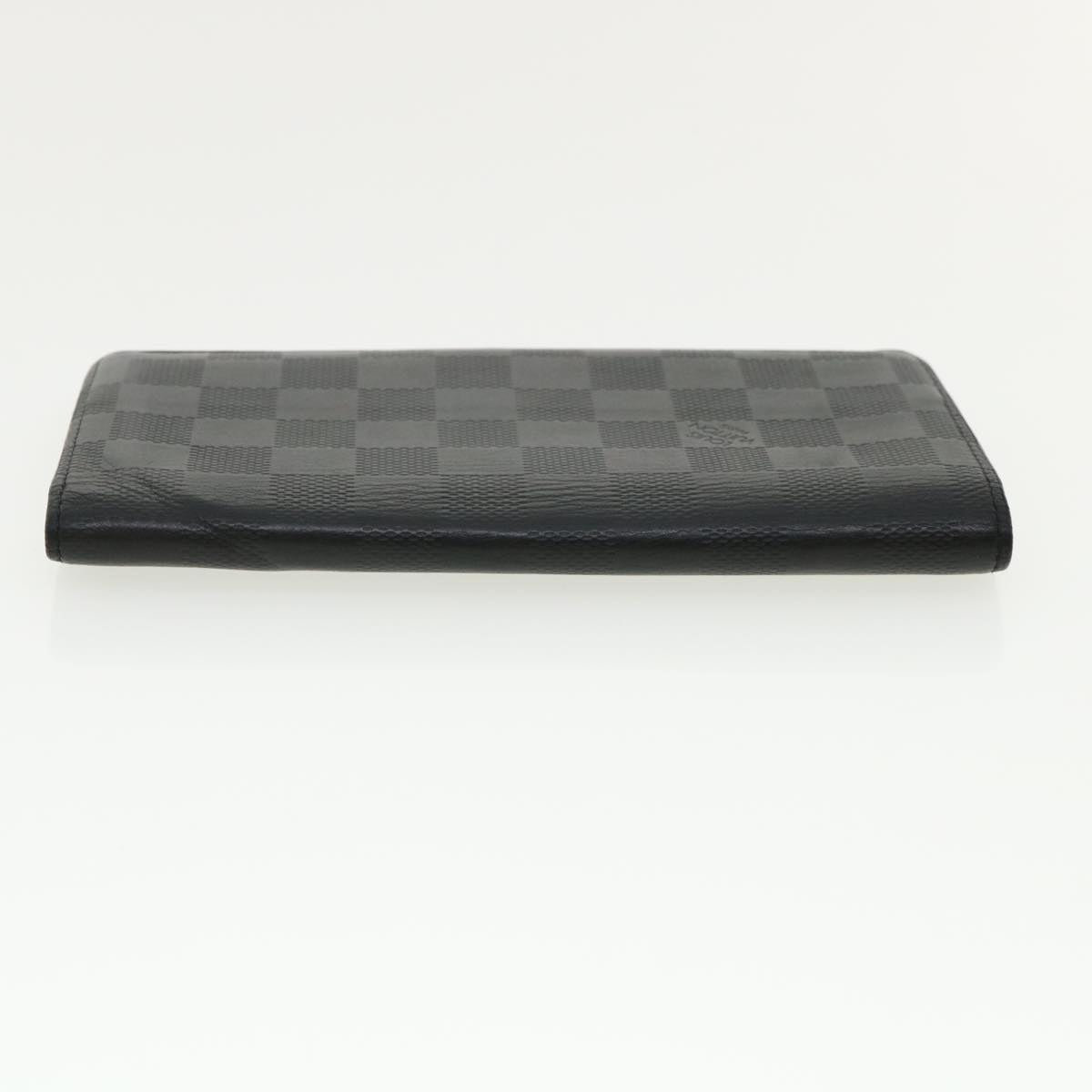 Louis Vuitton Black Leather Portefeuille Brazza wallet accessories