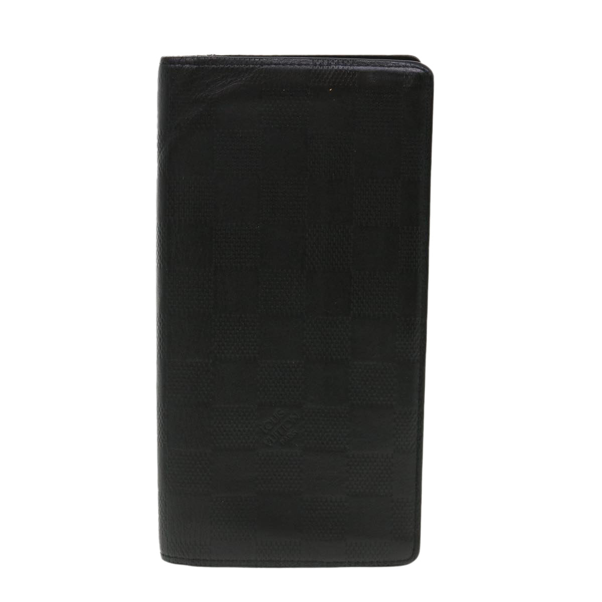 Louis Vuitton Black Leather Portefeuille Brazza wallet accessories