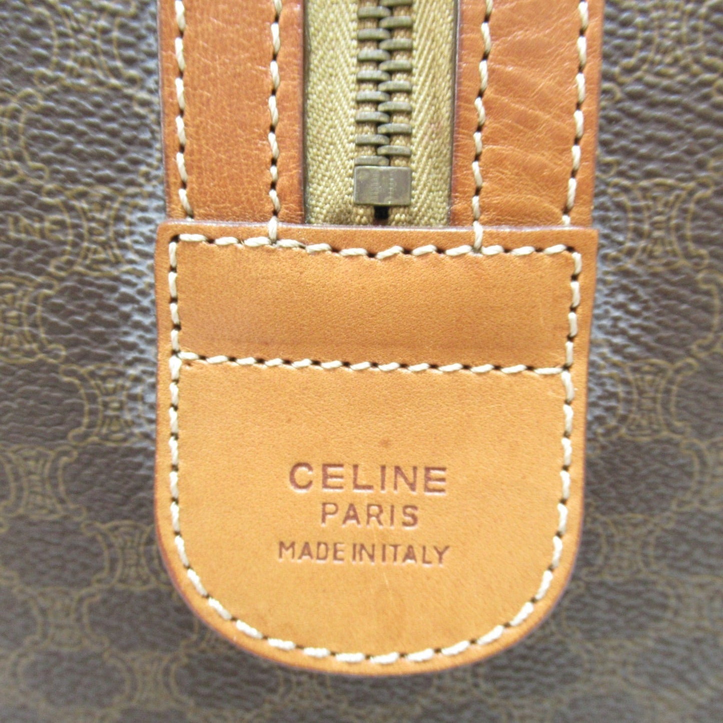 Celine Boston bag Brown Dark brown PVC coated canvas