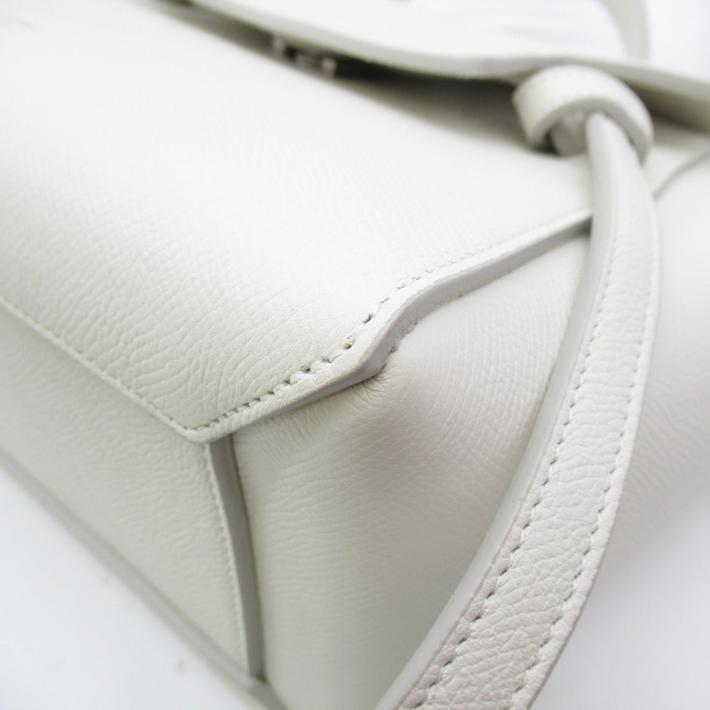Celine Belt bag 2wayShoulder Bag White Grained calfskin