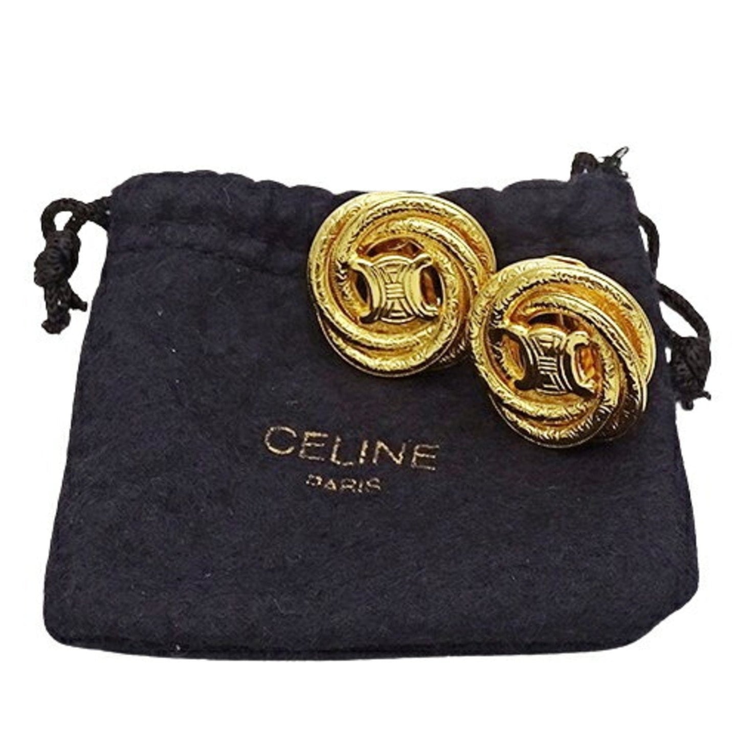 Celine Earrings Women's Macadam Blason Gold