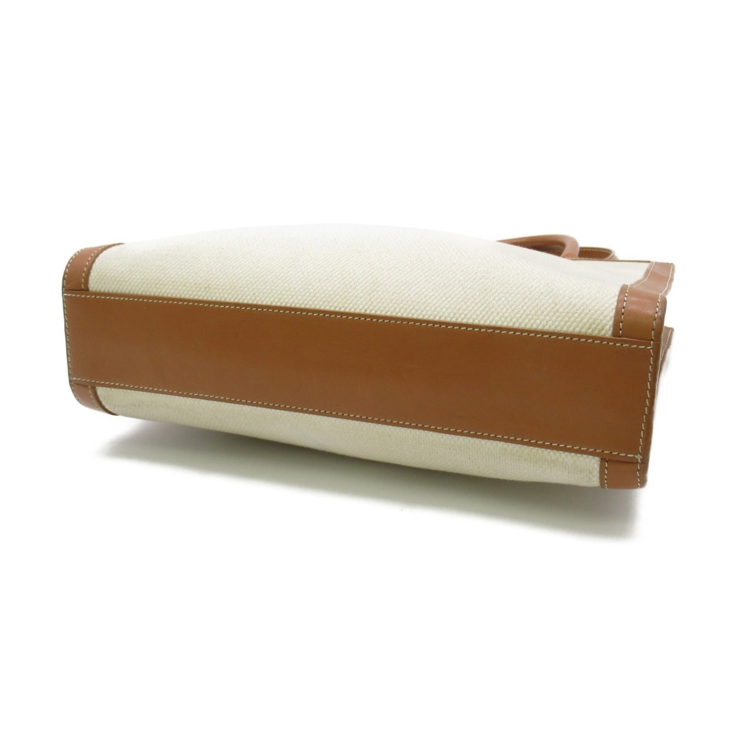 Celine hippo tote White Brown canvas leather