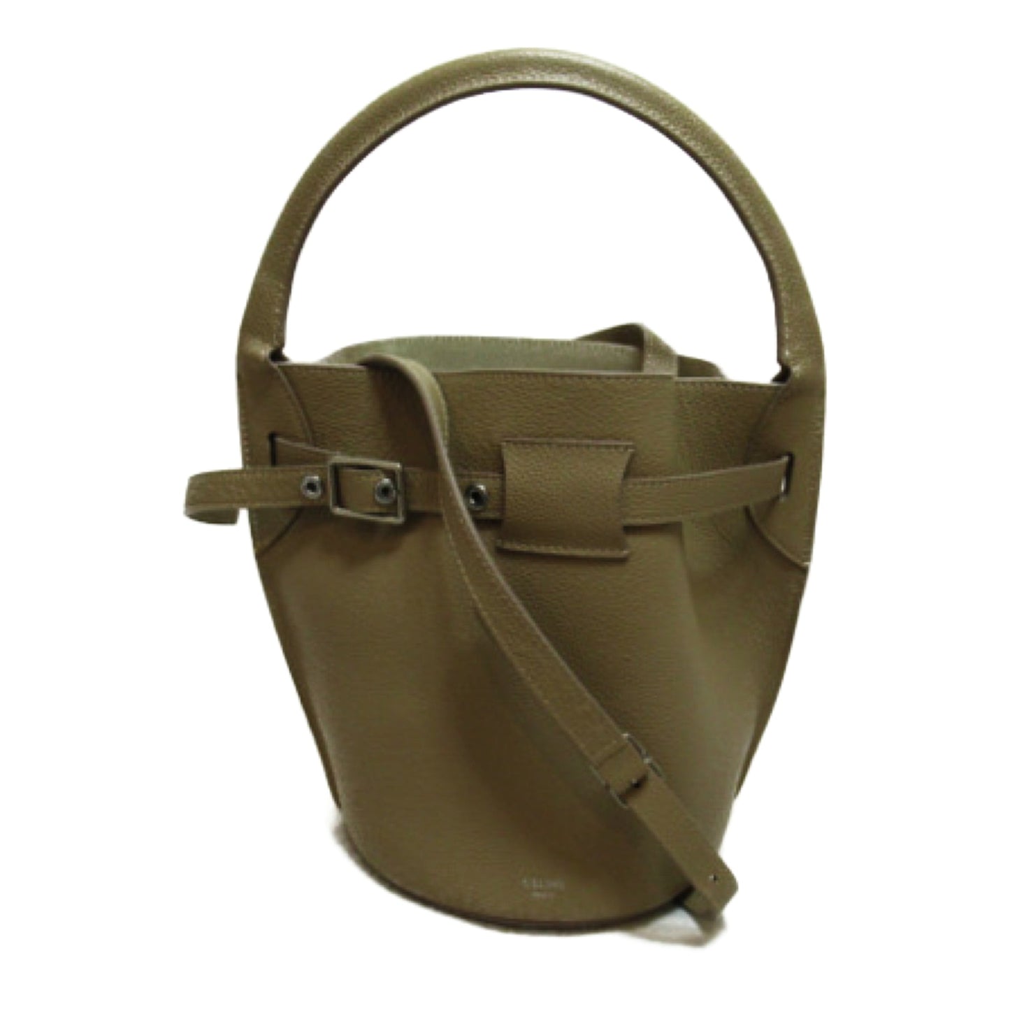 Celine big bag bucket handbag Beige leather