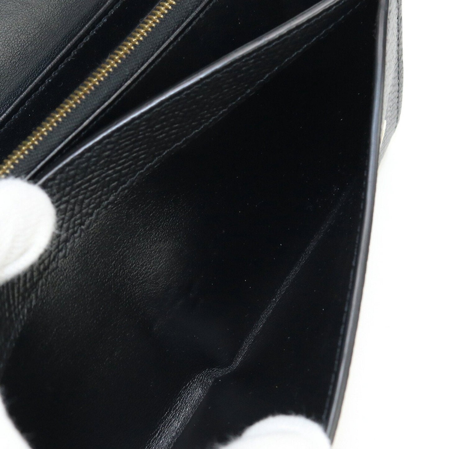 Celine Large Flap 10B563BEL Long Wallet with Folded Coin Purse Leather Ladies
