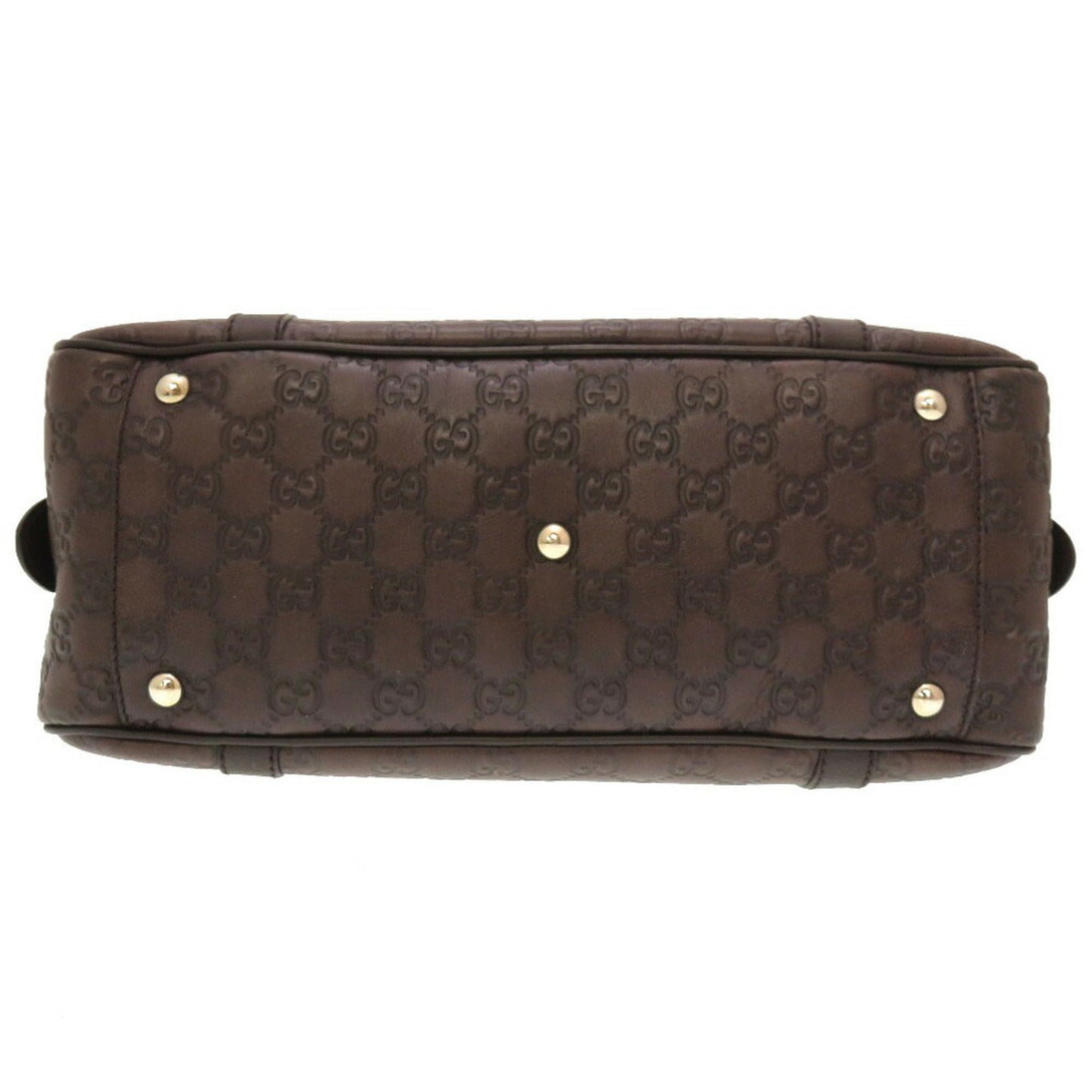 GUCCIsima Leather Brown GG 232958 Boston Bag 0141