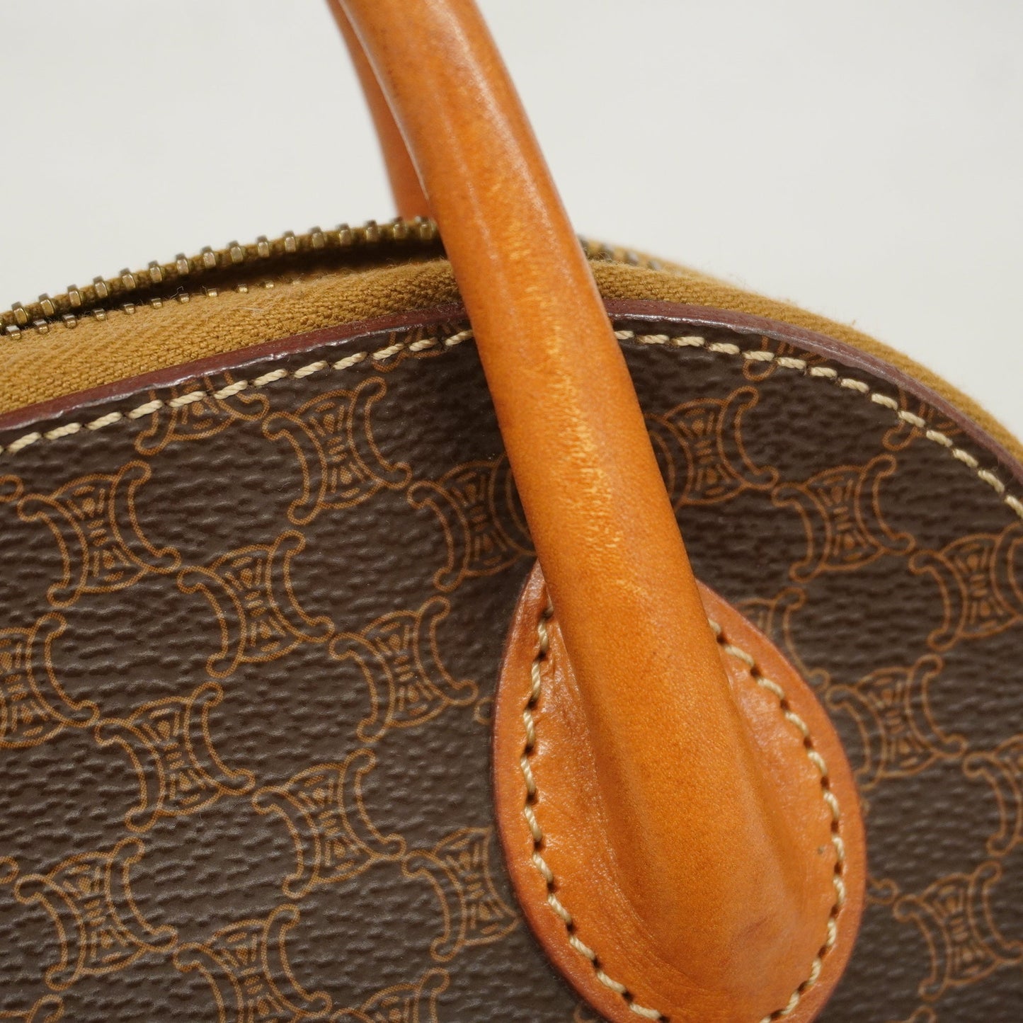 Celine Macadam Women's PVC Handbag Brown