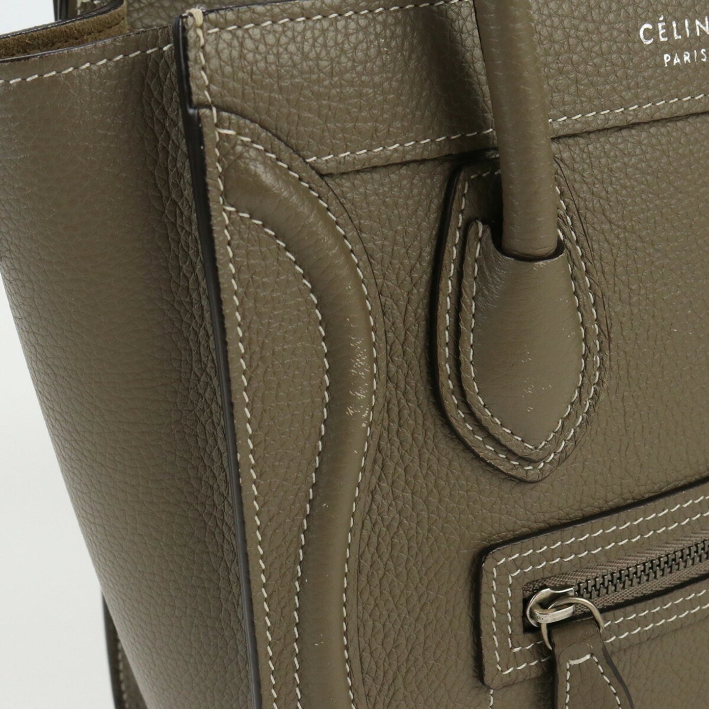 Celine Luggage Nano 18924 3DRU 09SO Handbag Calfskin Women's